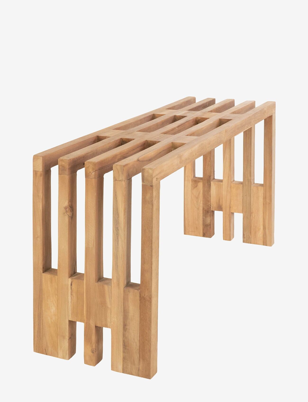 House Nordic - Elina - Bench, teak, nature, 90x30x49 cm - osta hinna alusel - natural - 2