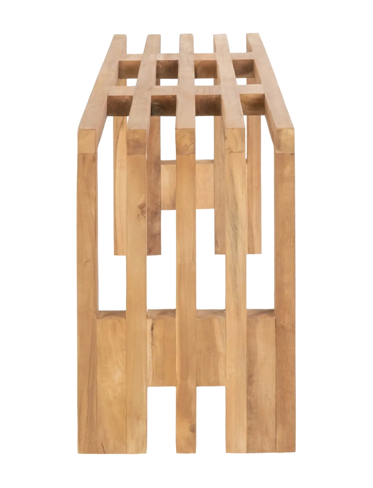 House Nordic - Elina - Bench, teak, nature, 90x30x49 cm - taburetter og bænke - natural - 4