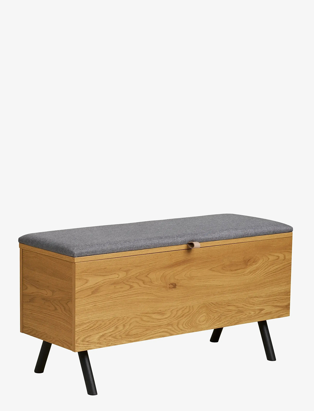 House Nordic - Bjørk - Bench with storage, oak look, 92x33x48 cm - toolid ja pingid - natural - 0