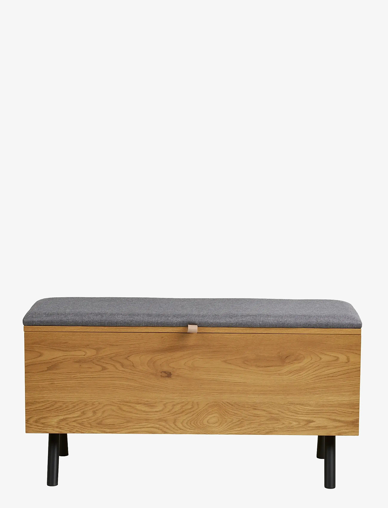 House Nordic - Bjørk - Bench with storage, oak look, 92x33x48 cm - toolid ja pingid - natural - 1