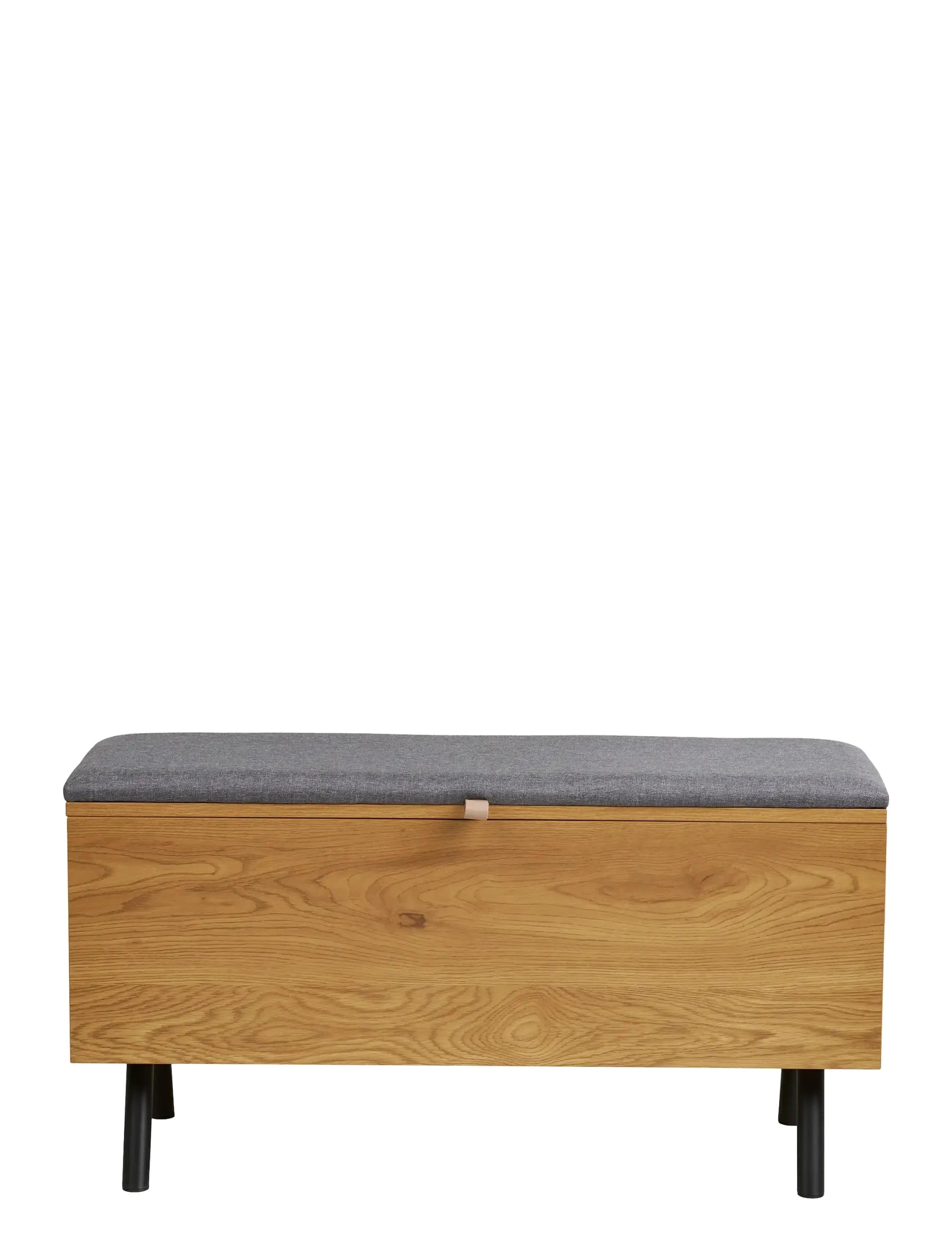 House Nordic - Bjørk - Bench with storage, oak look, 92x33x48 cm - toolid ja pingid - natural - 2