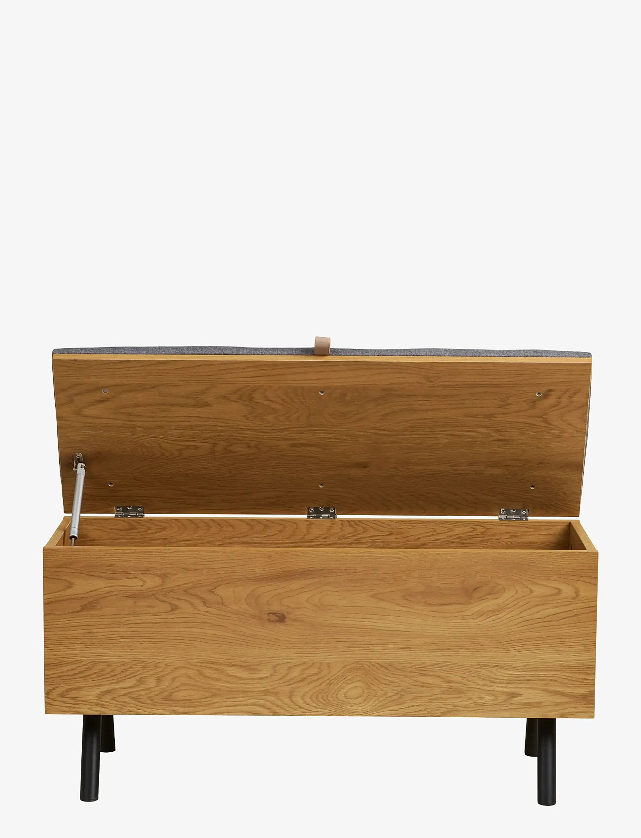 House Nordic - Bjørk - Bench with storage, oak look, 92x33x48 cm - toolid ja pingid - natural - 2