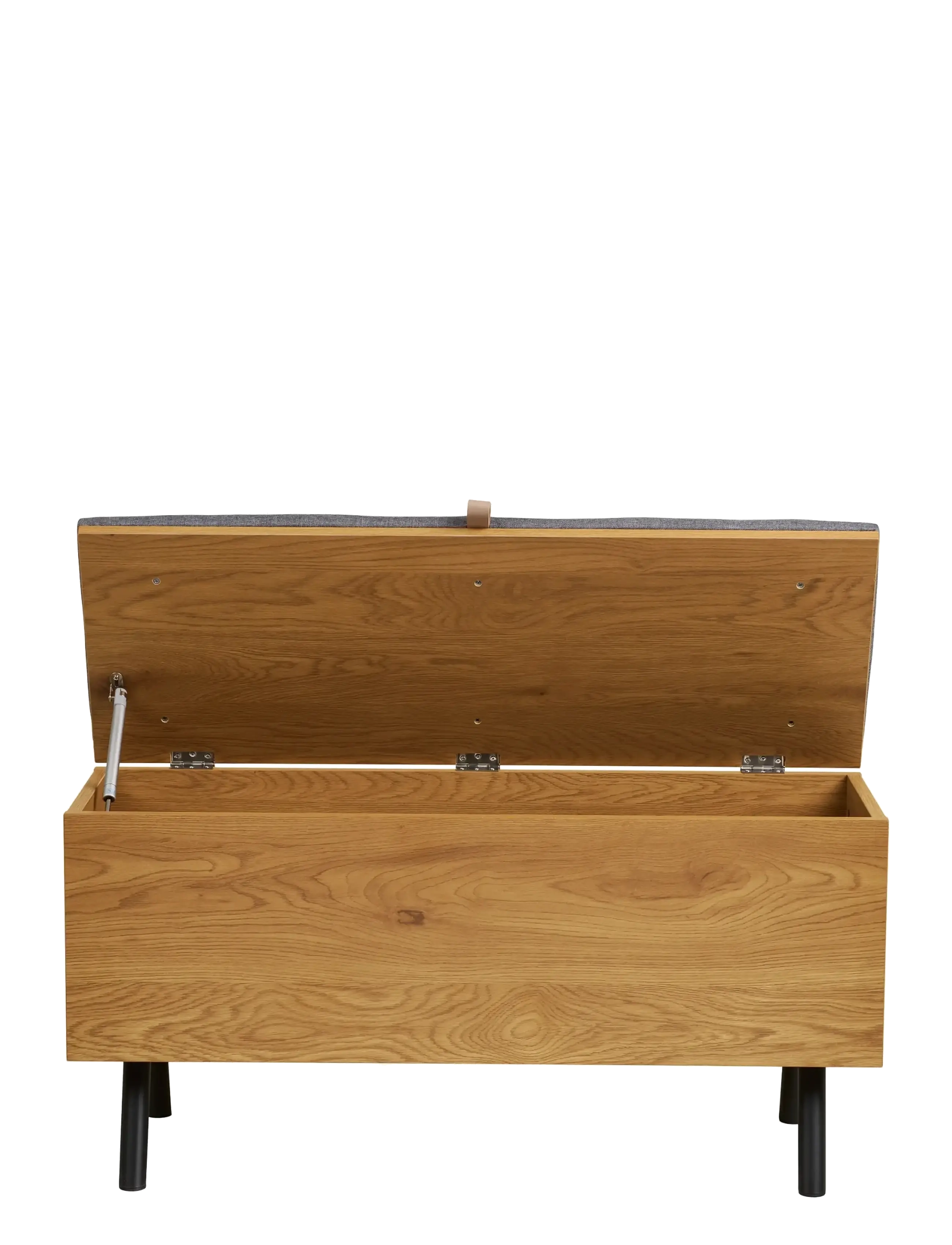 House Nordic - Bjørk - Bench with storage, oak look, 92x33x48 cm - toolid ja pingid - natural - 3