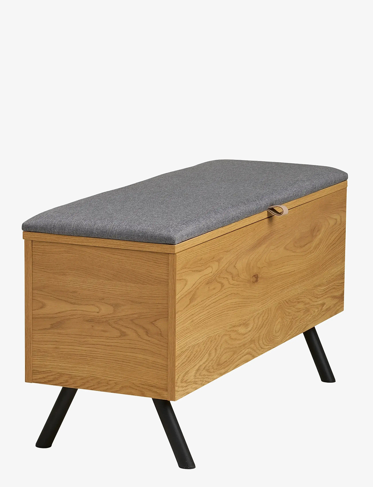 House Nordic - Bjørk - Bench with storage, oak look, 92x33x48 cm - toolid ja pingid - natural - 4