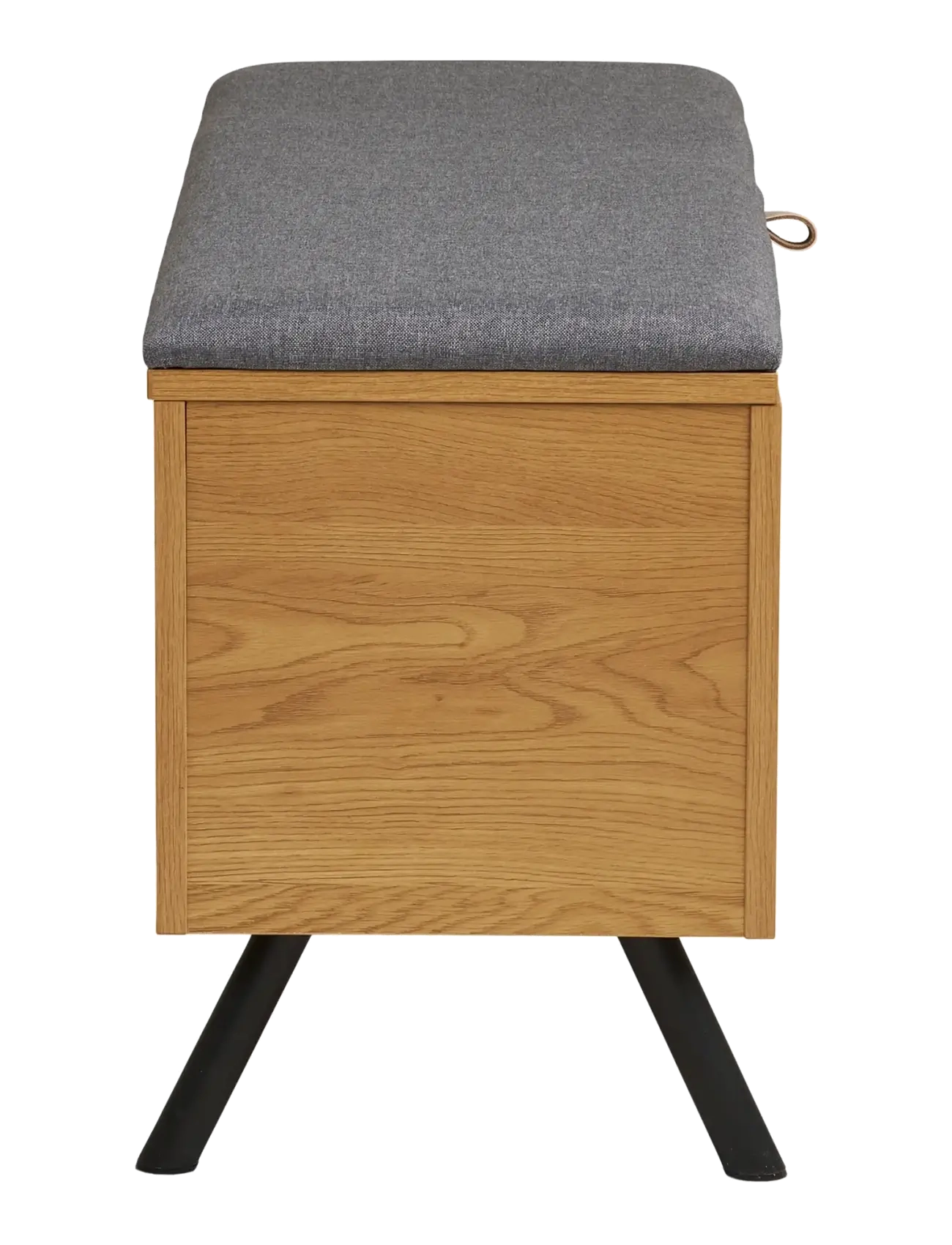 House Nordic - Bjørk - Bench with storage, oak look, 92x33x48 cm - stole & skamler - natural - 5