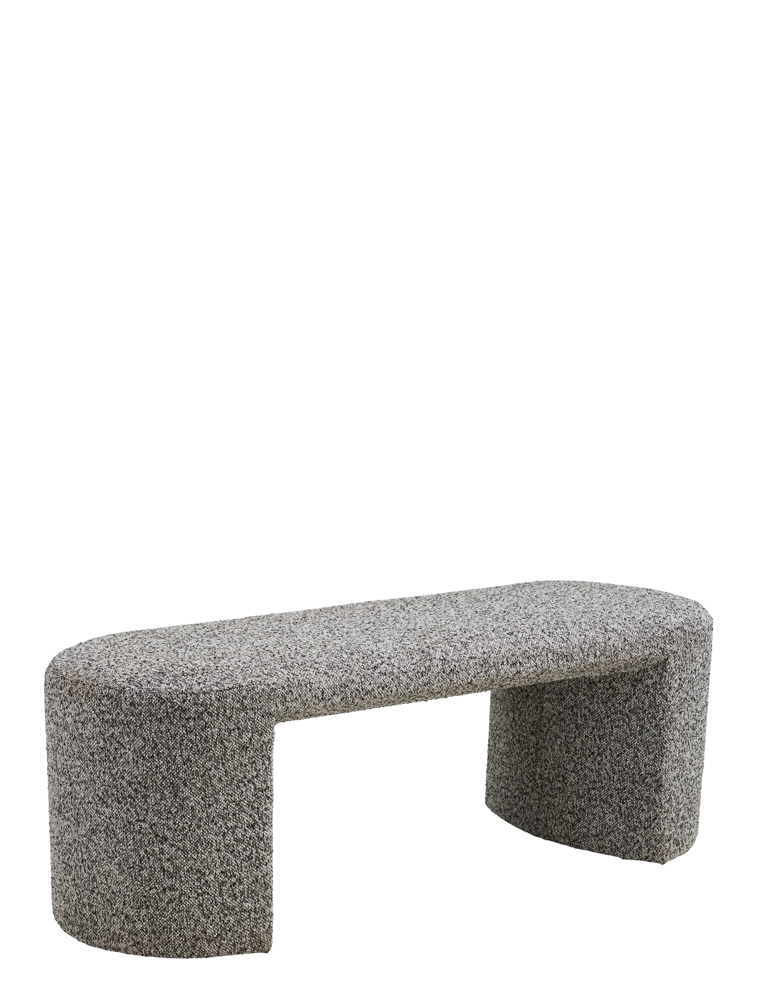 House Nordic Wilma - Bench, bouclé, - Møbler - BLACK / WHITE / grey