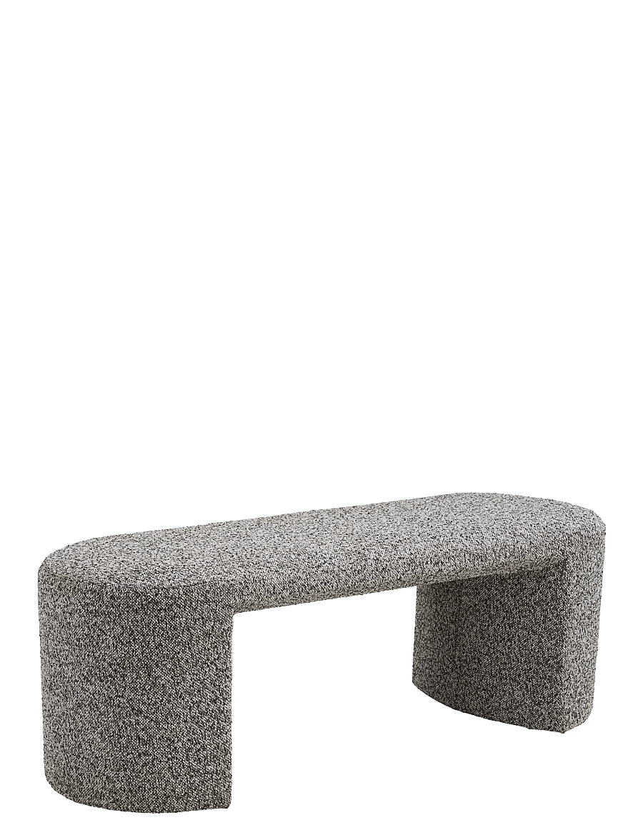 House Nordic - Wilma - Bench, bouclé, - taburetter og bænke - black / white - 1