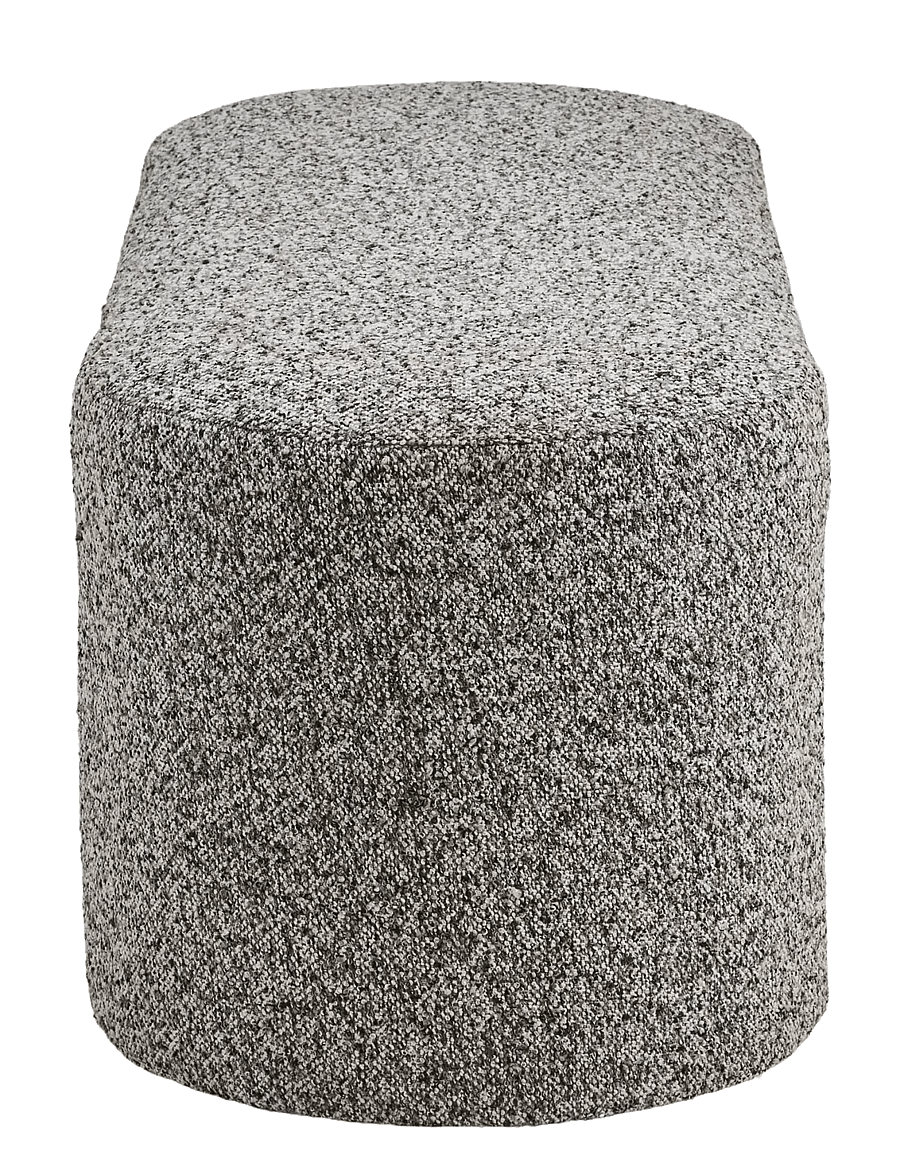 House Nordic - Wilma - Bench, bouclé, - taburetter og bænke - black / white - 2