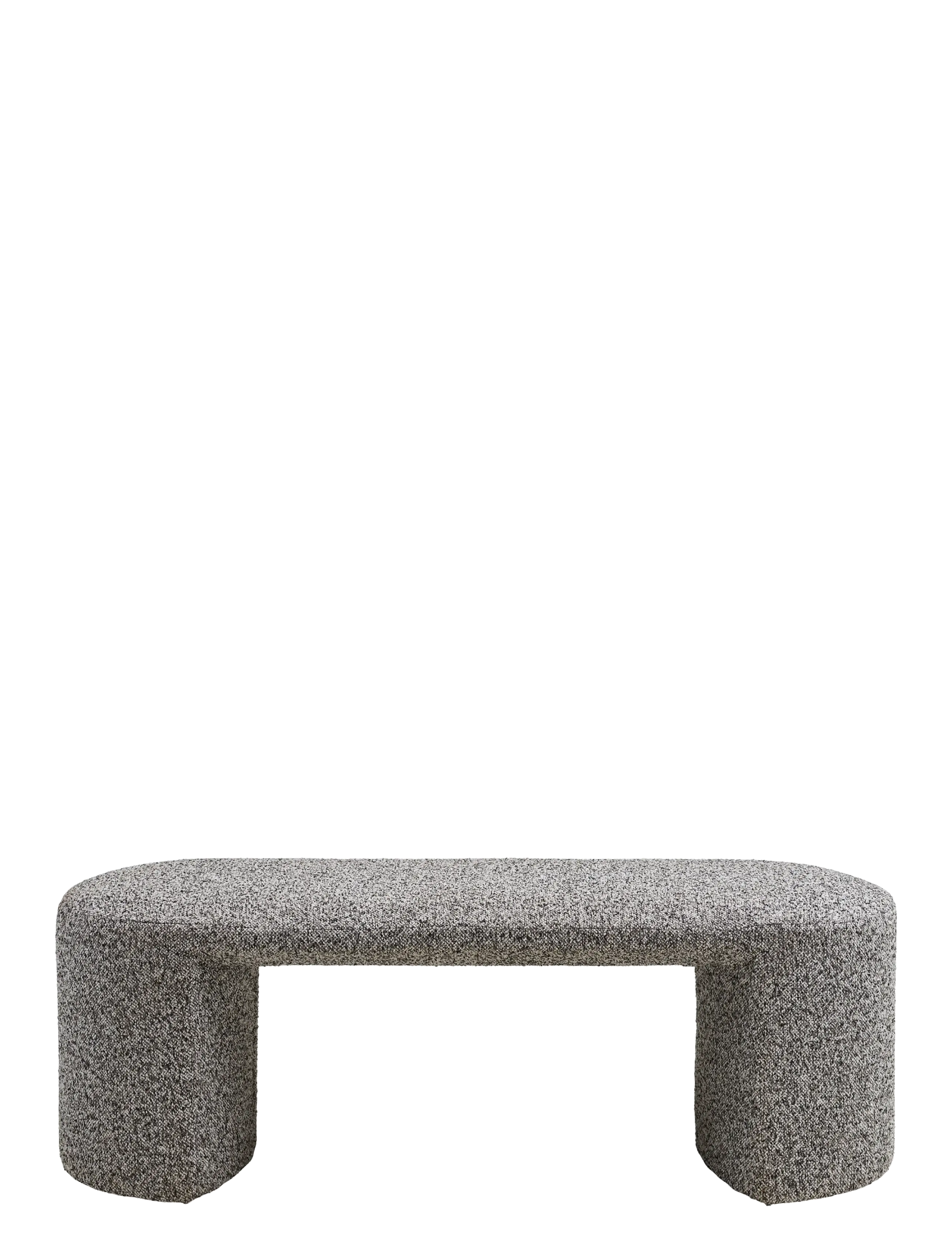 House Nordic - Wilma - Bench, bouclé, - taburetter og bænke - black / white - 3