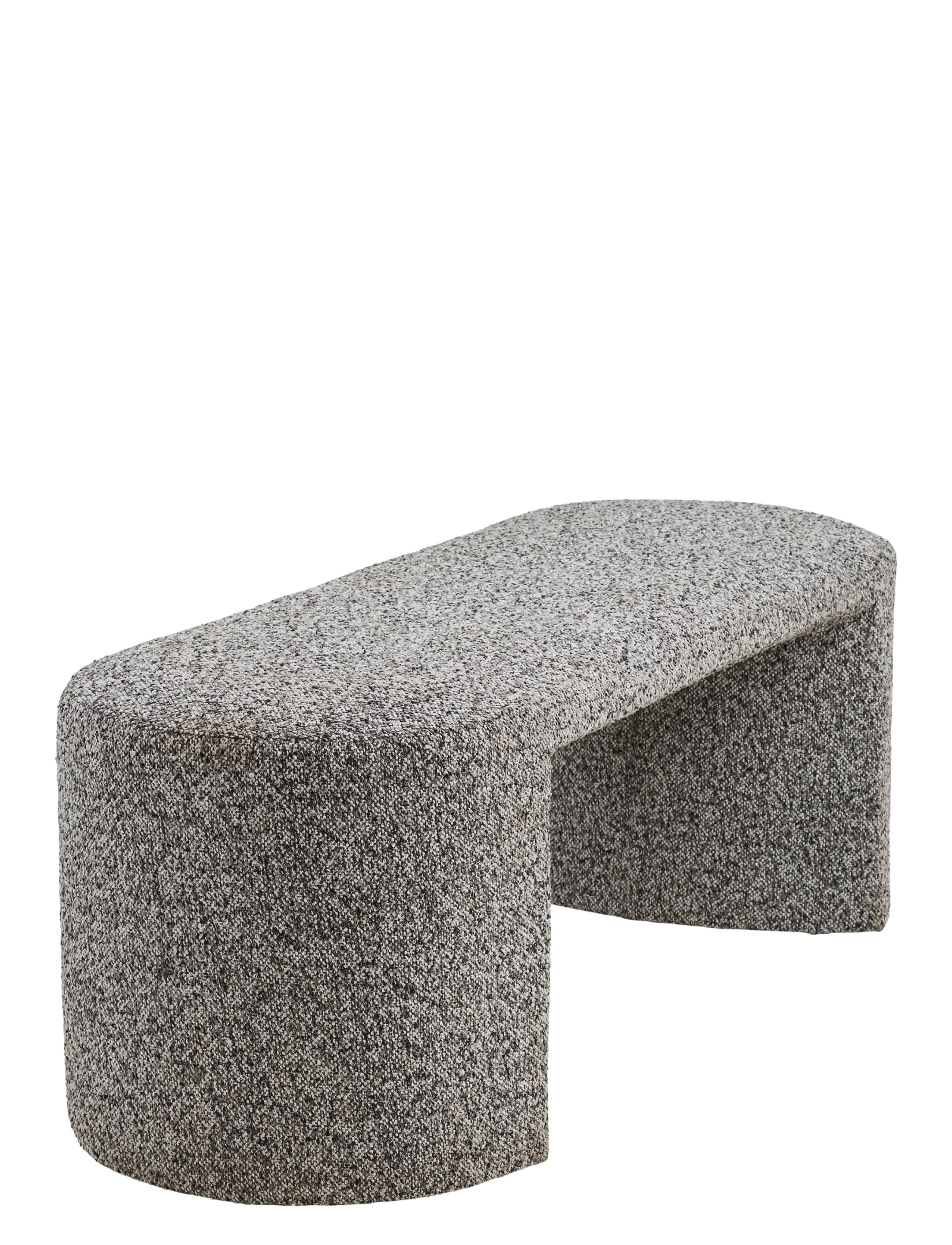 House Nordic - Wilma - Bench, bouclé, - taburetter og bænke - black / white - 4
