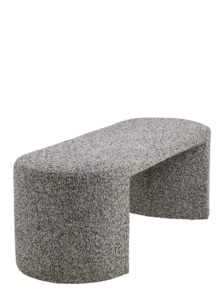 House Nordic - Wilma - Bench, bouclé, - taburetter og bænke - black / white - 4
