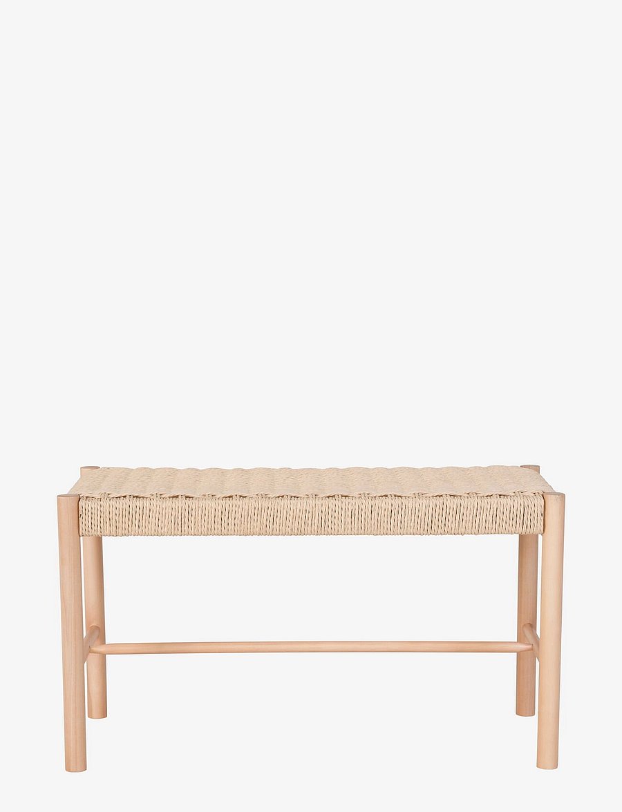 House Nordic - Asta - Bench in poplar wood and woven seat - toolid ja pingid - natural - 2