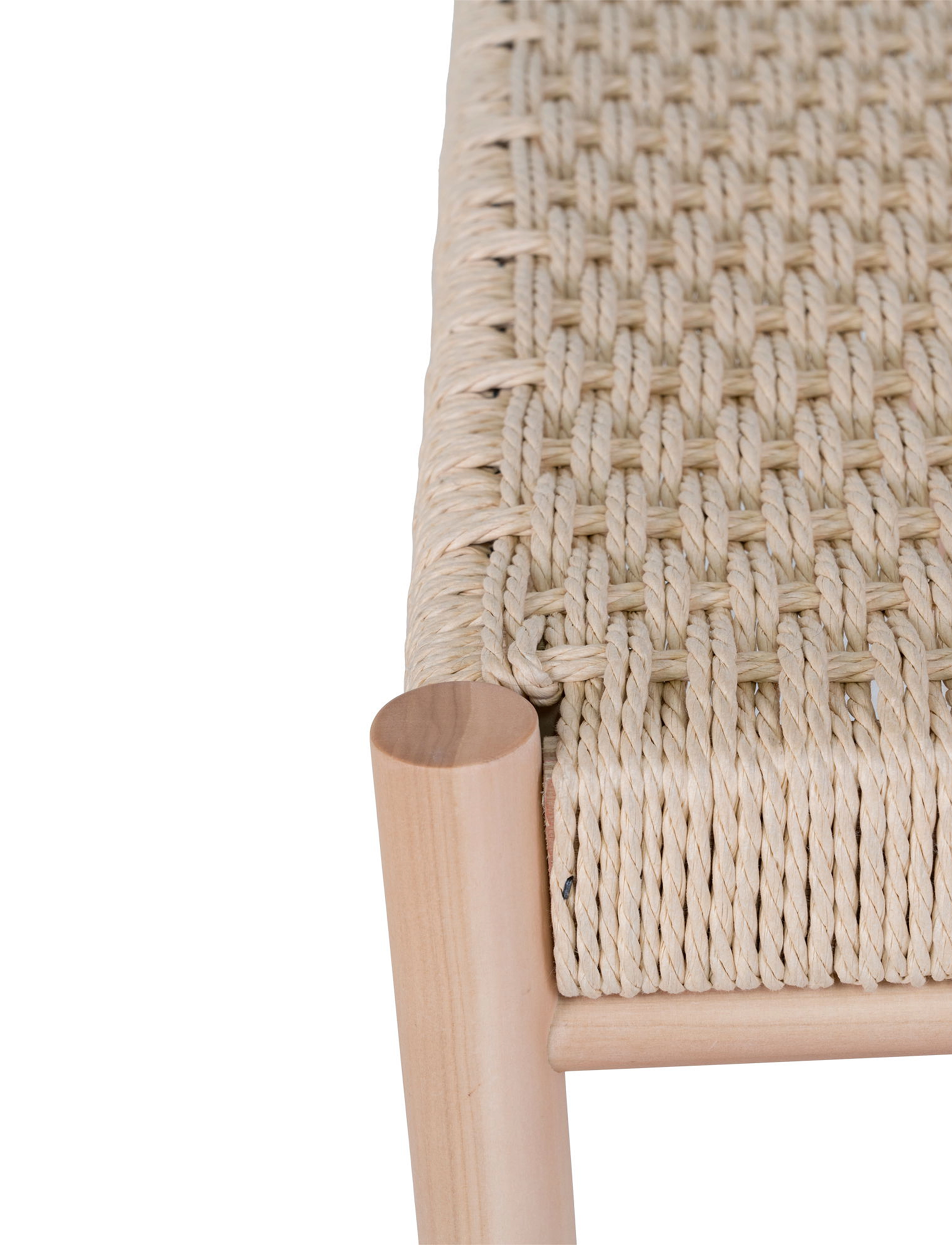 House Nordic - Asta - Bench in poplar wood and woven seat - chairs & stools - natural - 3