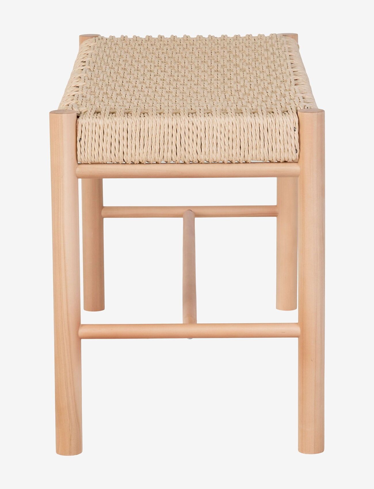 House Nordic - Asta - Bench in poplar wood and woven seat, nature, 35x80x45 cm - köp efter pris - natural - 2