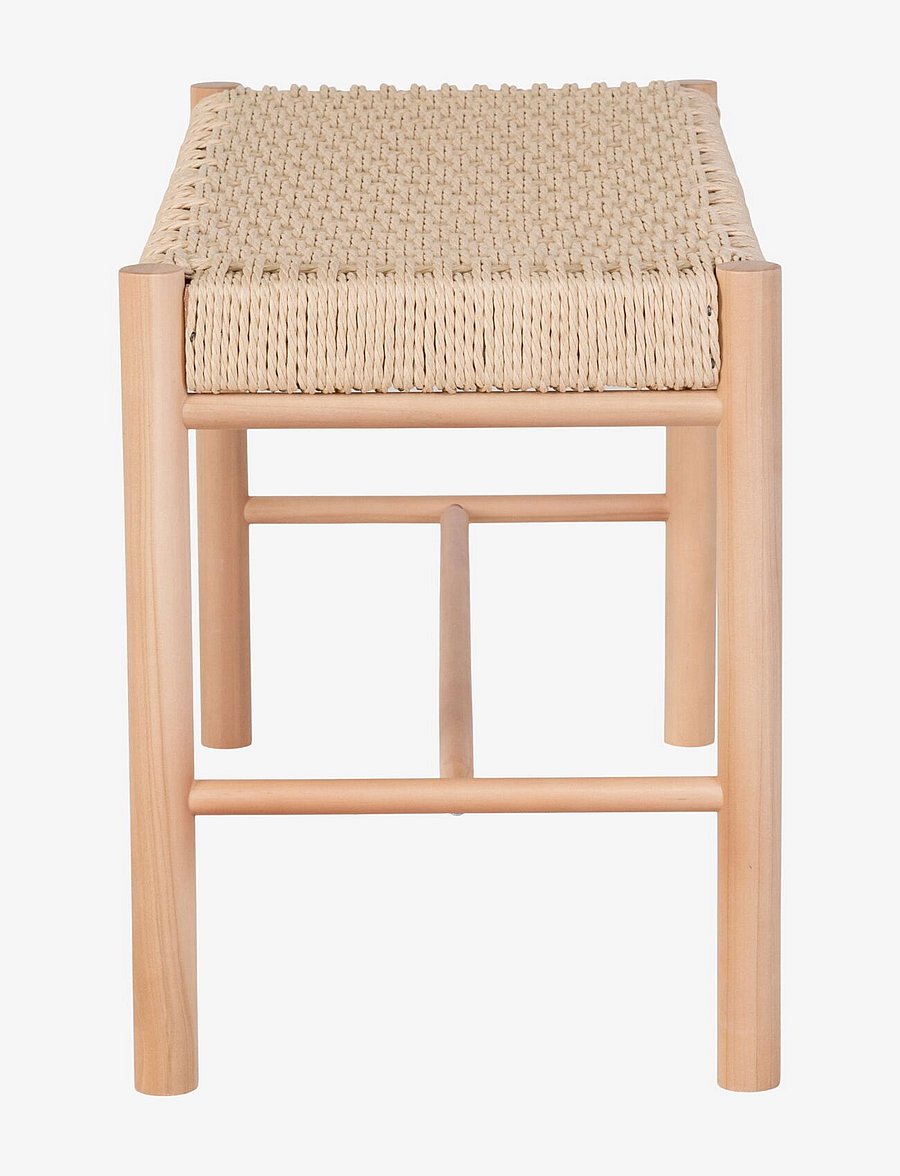 House Nordic - Asta - Bench in poplar wood and woven seat - toolid ja pingid - natural - 3