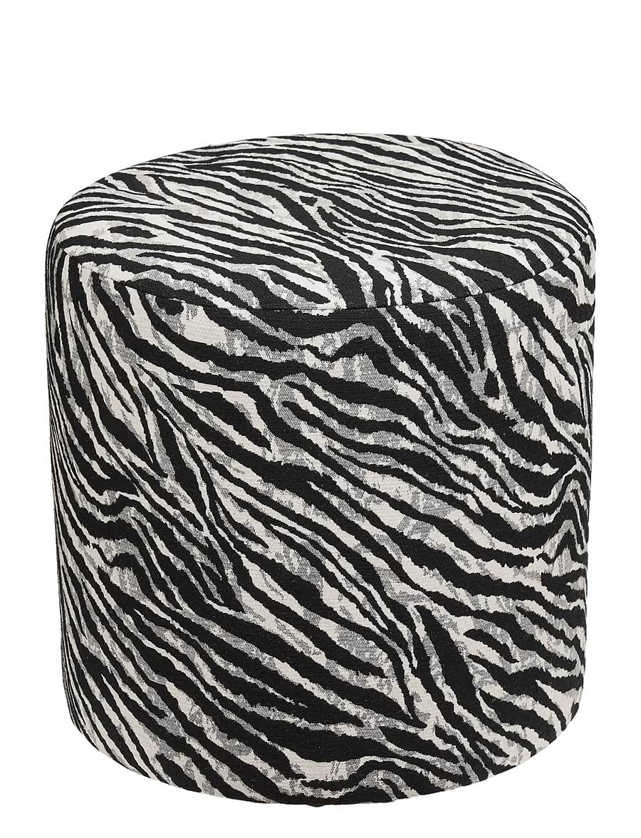 House Nordic - Kamma - Pouf, jacquard, - kott-toolid - black / white - 1
