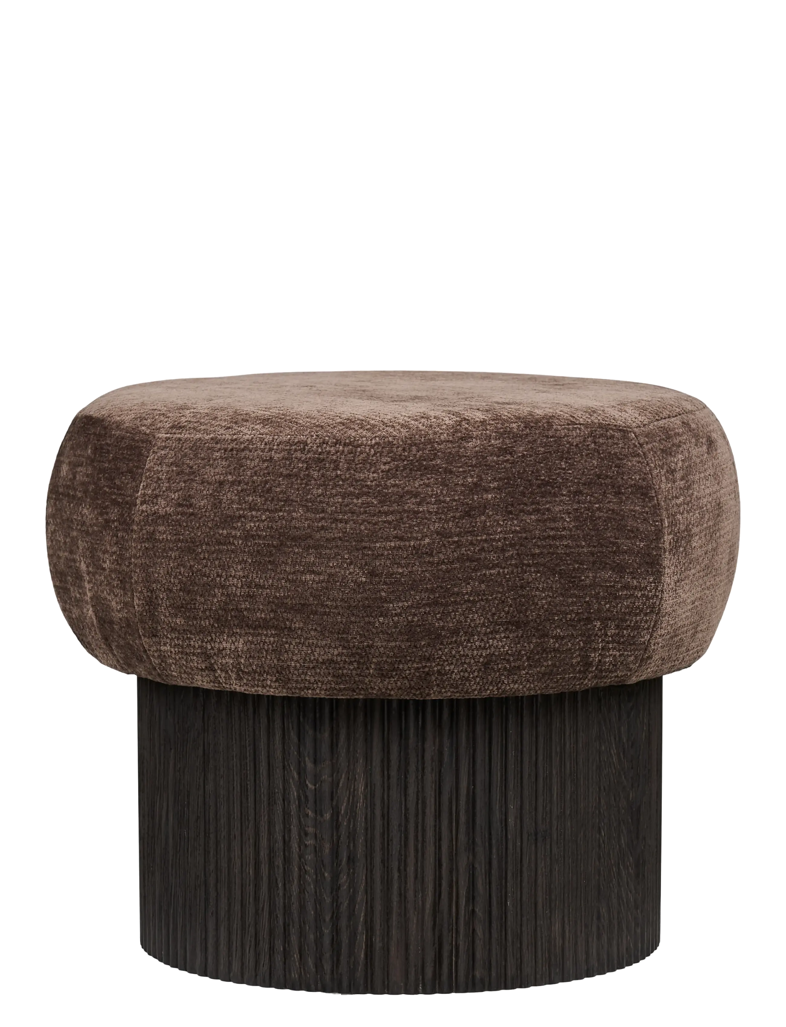 House Nordic - Tora - Pouf, chenille lid, - kott-toolid - dark brown - 2