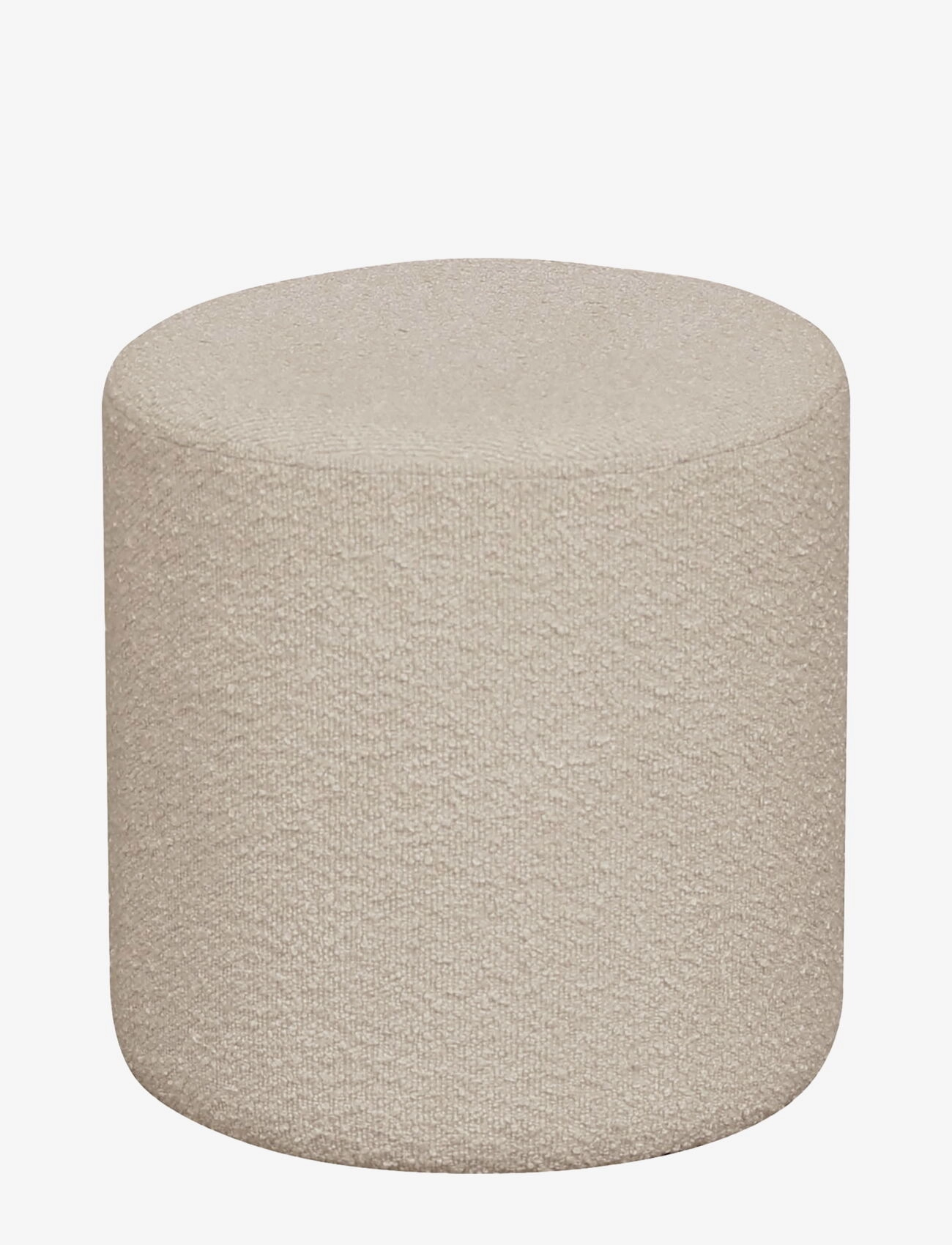 House Nordic Rie - Pouf in bouclé, beige, Ø34x36 cm - Sittpuffar - BEIGE / beige