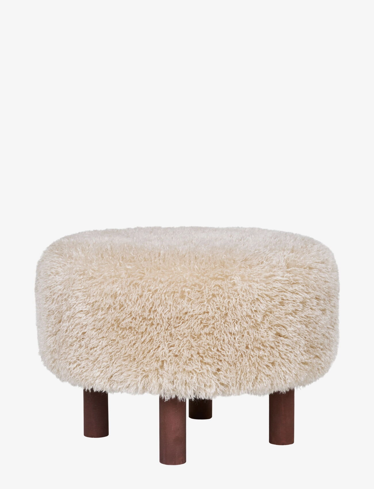 House Nordic Bina - Pouf, light brown ø50x33 cm - Möbler - LIGHT BROWN / cream
