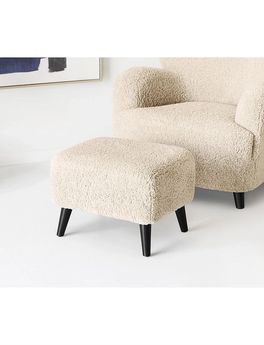 House Nordic - Gudrun - Lounge pouf, - pufi - light brown - 0