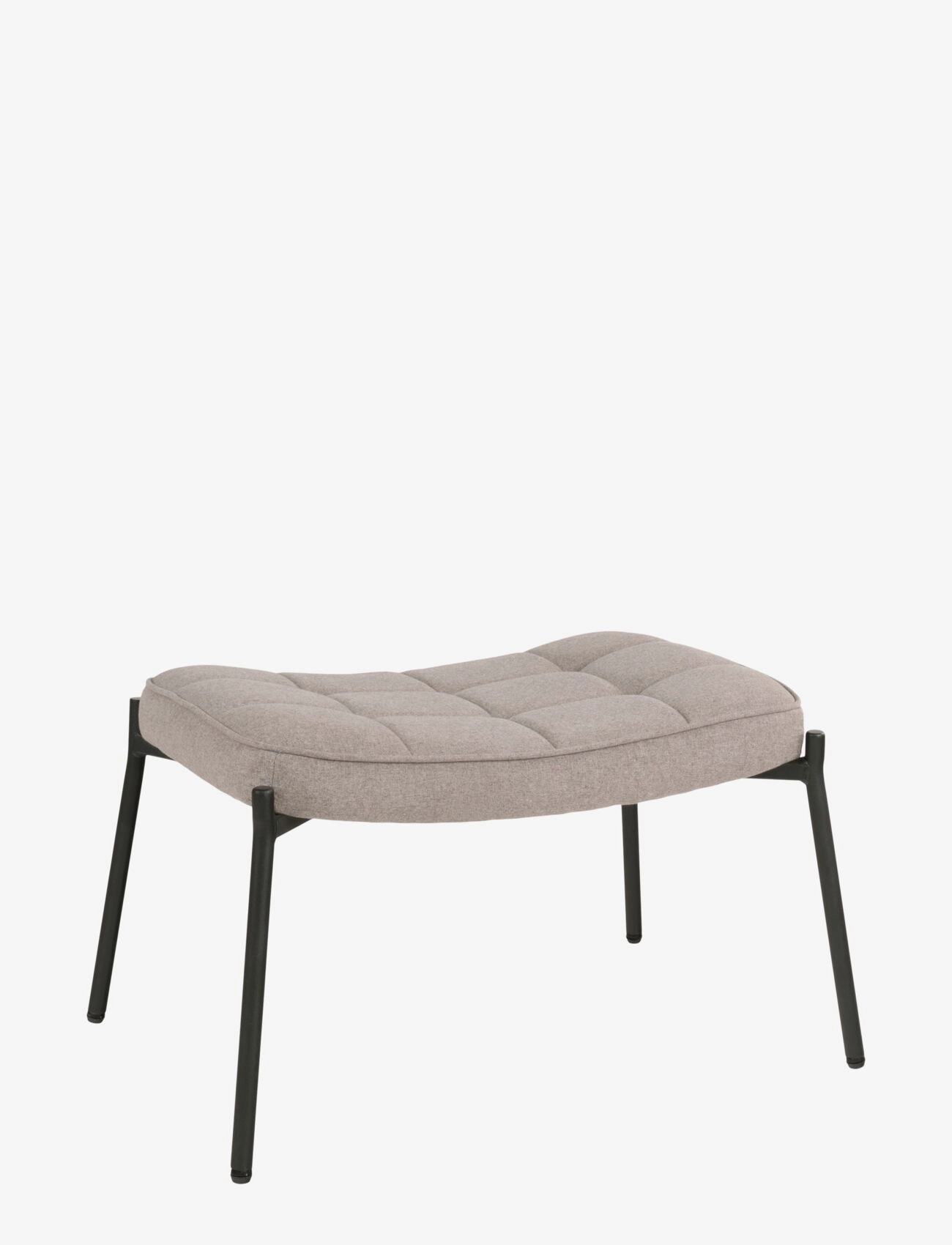 House Nordic Tyra Footrest, Stone With Black Legs, Taburet og bænk, Grå, Str: ONE SIZE