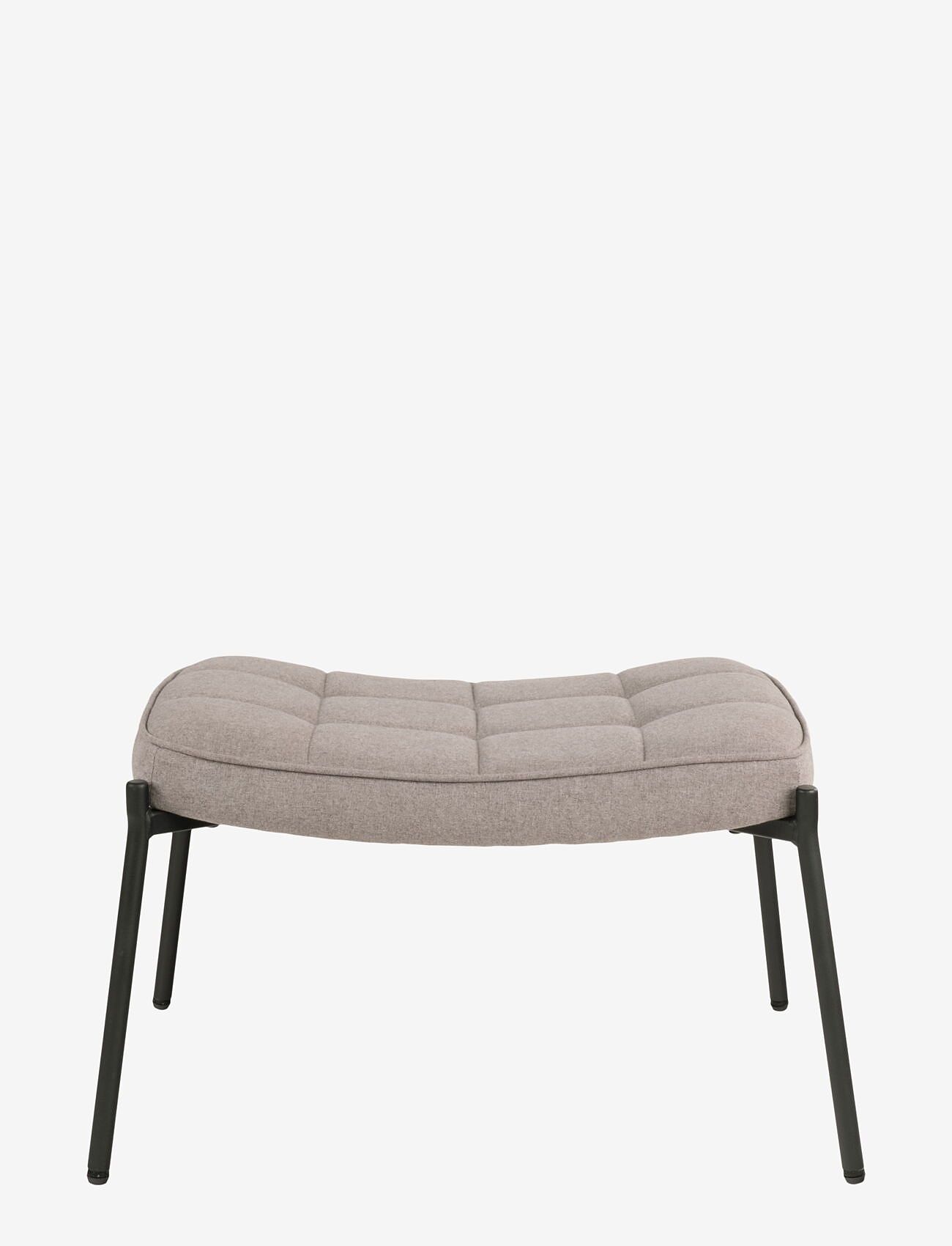 House Nordic - Tyra - Footrest, stone with black legs - taburetter og bænke - stone - 2