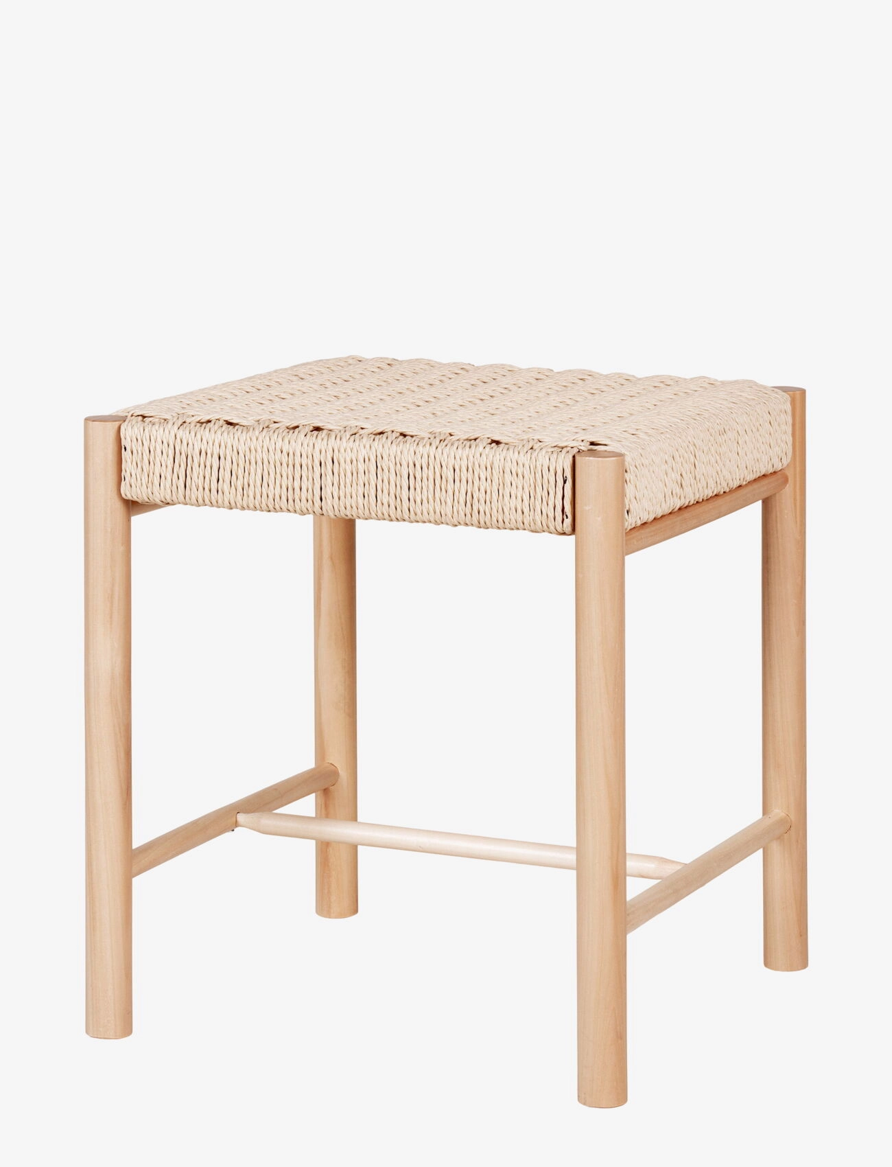 House Nordic - Asta - Stool in poplar with natural wicker seat, natural - pallar & bänkar - natural - 2