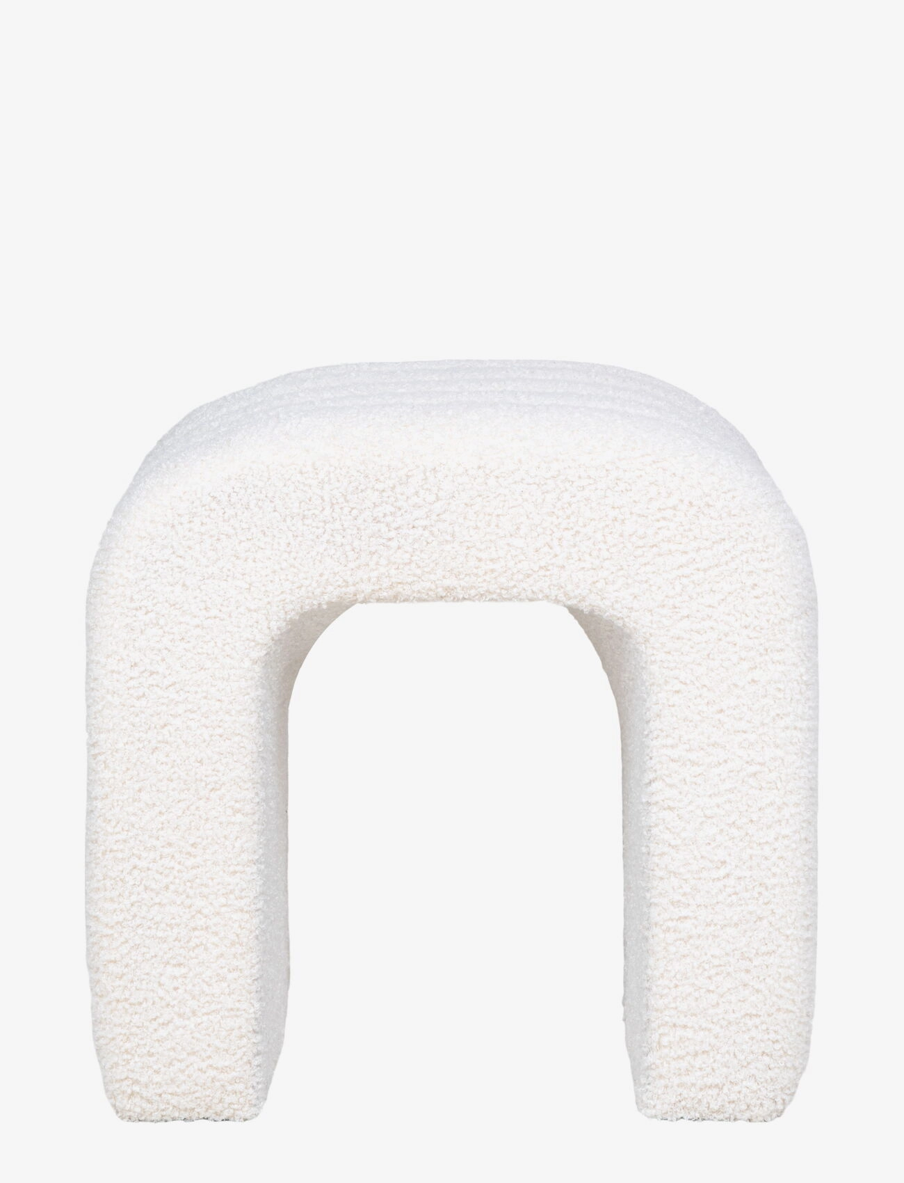 House Nordic - Nice Pouf, teddy, white, 42x41x36 cm, - white - 2