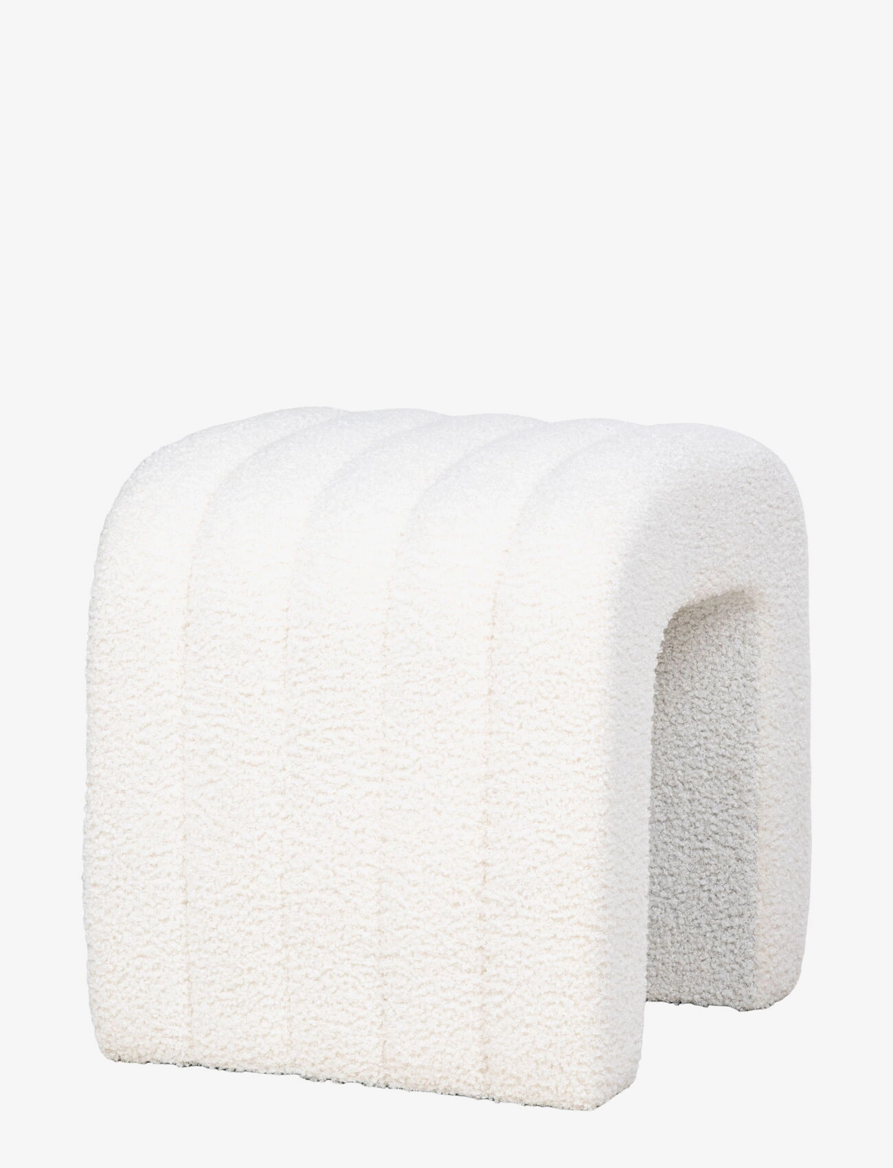 House Nordic - Nice Pouf, teddy, white, 42x41x36 cm, - white - 3