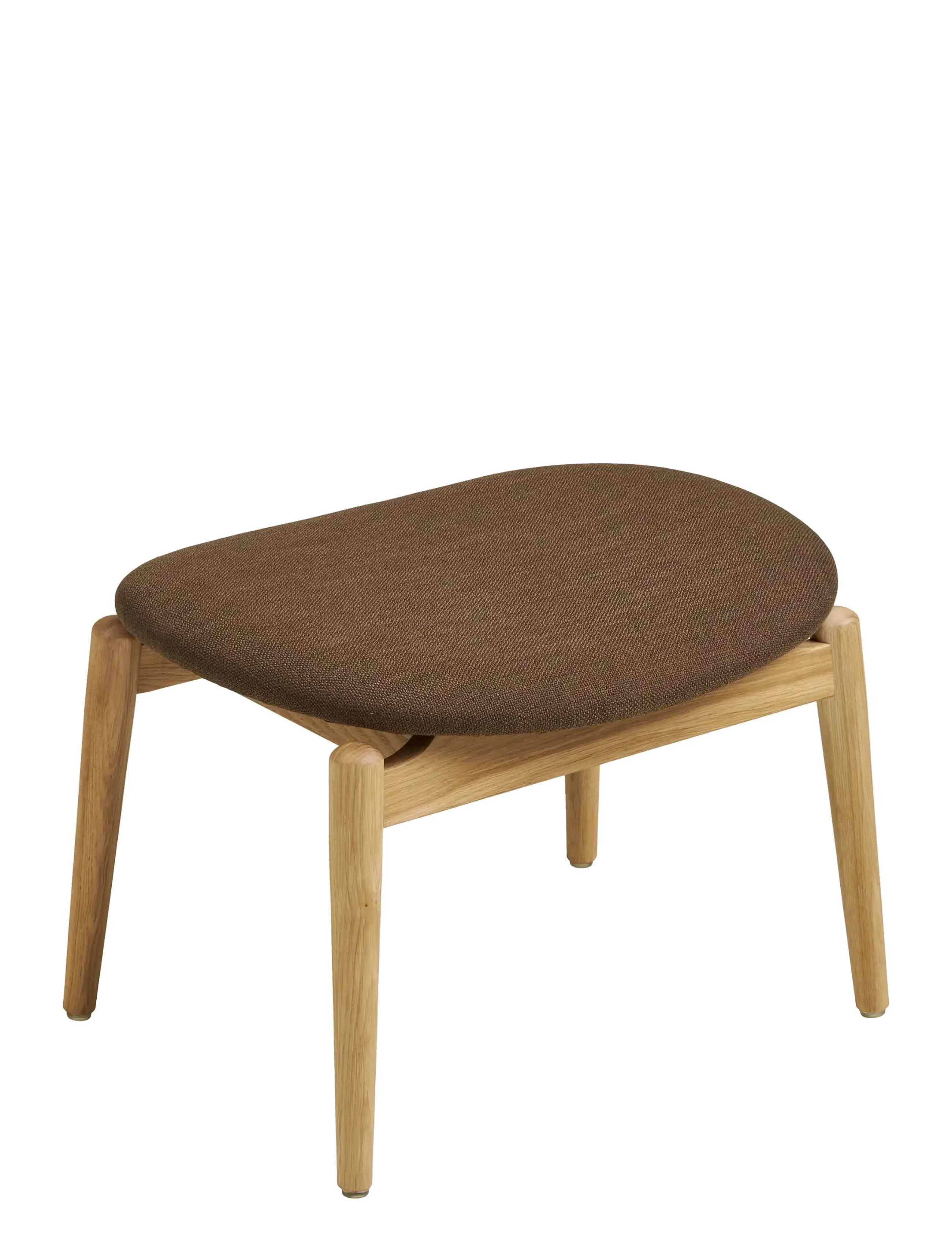 House Nordic Lova - Footrest, oak, natural/brown - Puffer - NATURAL / BROWN / brown