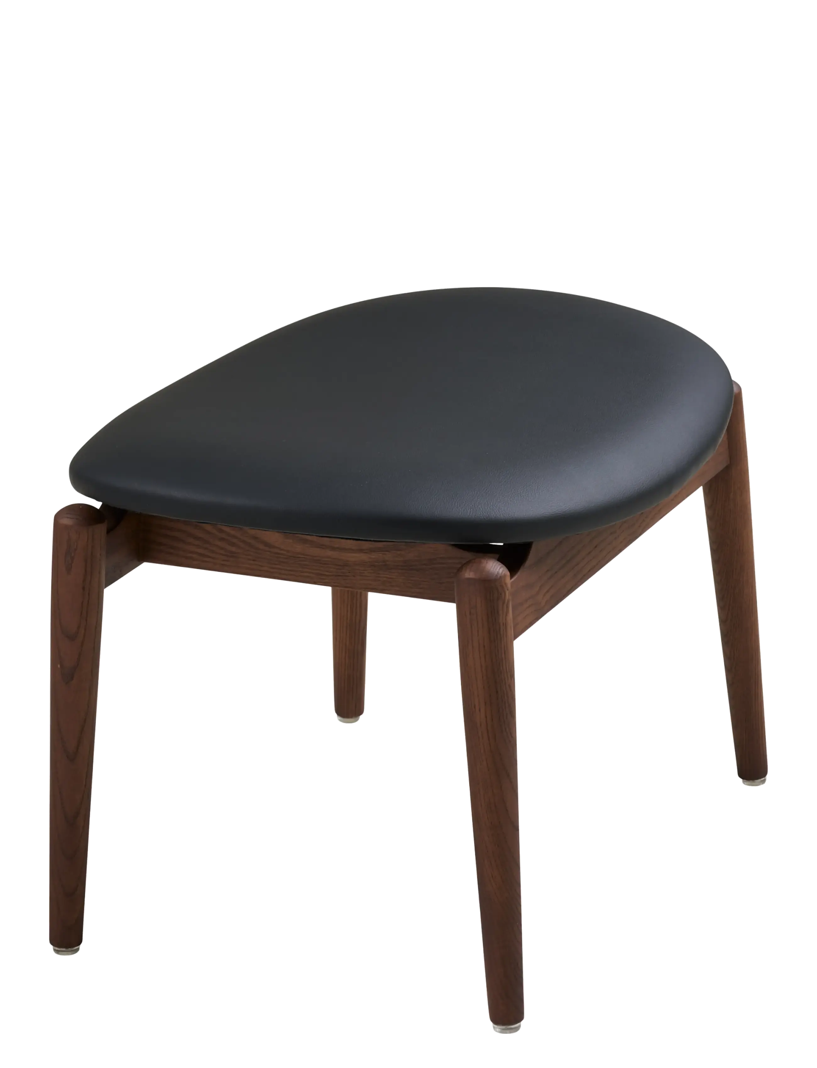 House Nordic - Lova - Footrest, ash wood/PU - taburetter og bænke - dark brown / black - 2