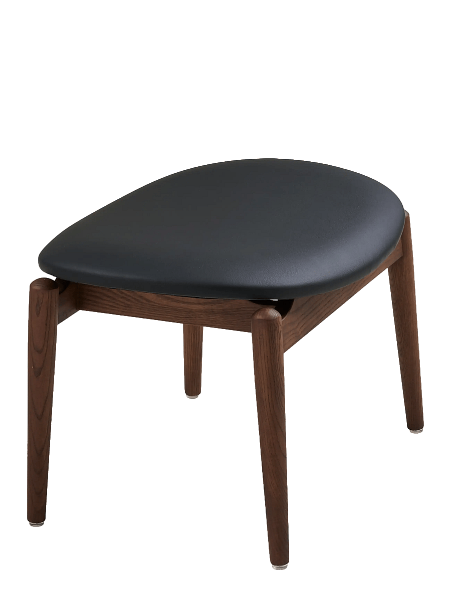 House Nordic - Lova - Footrest, ash wood/PU - hocker & bänke - dark brown / black - 2