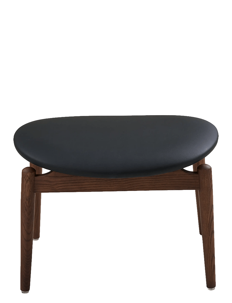 House Nordic - Lova - Footrest, ash wood/PU - hocker & bänke - dark brown / black - 3