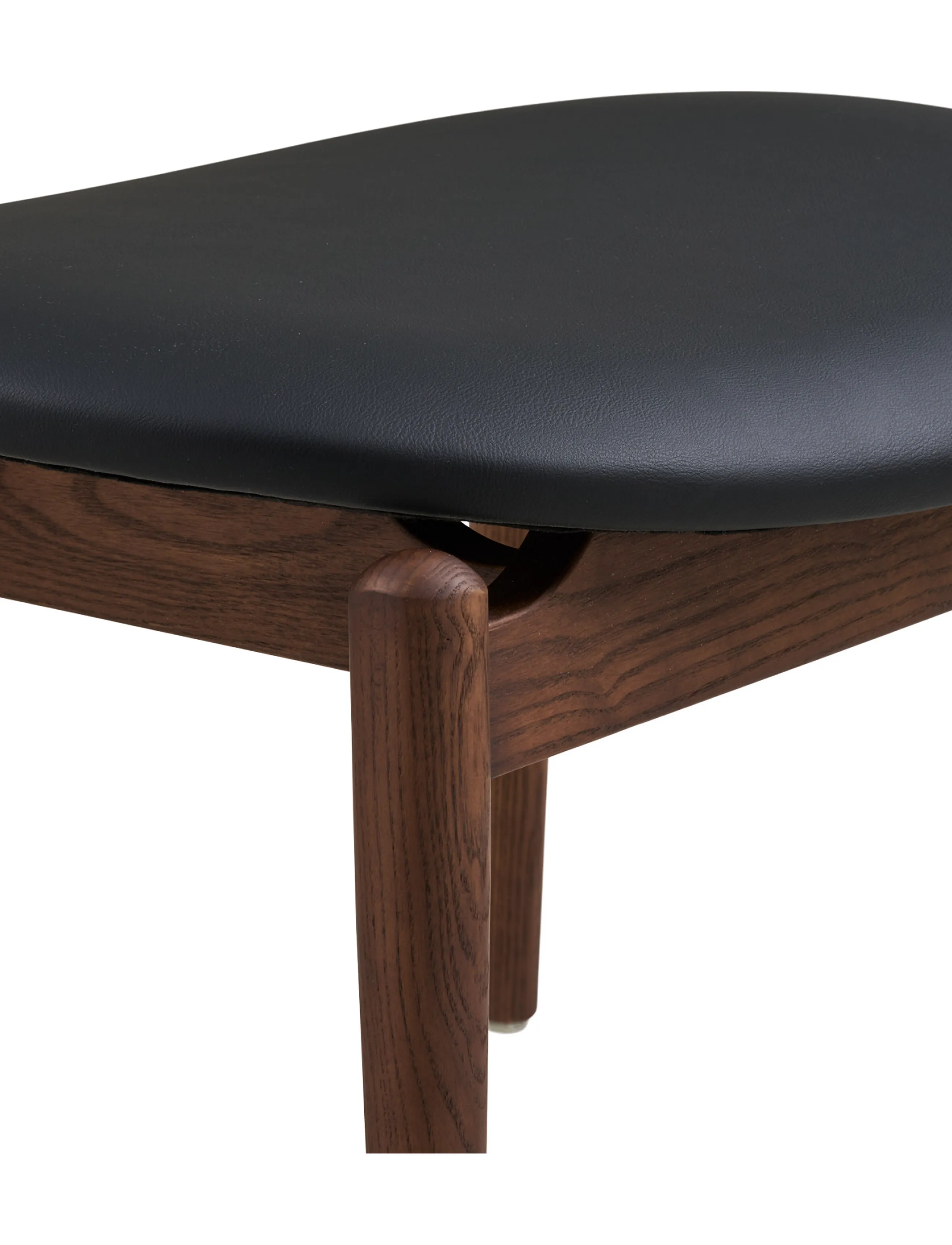 House Nordic - Lova - Footrest, ash wood/PU - taburetter og bænke - dark brown / black - 4