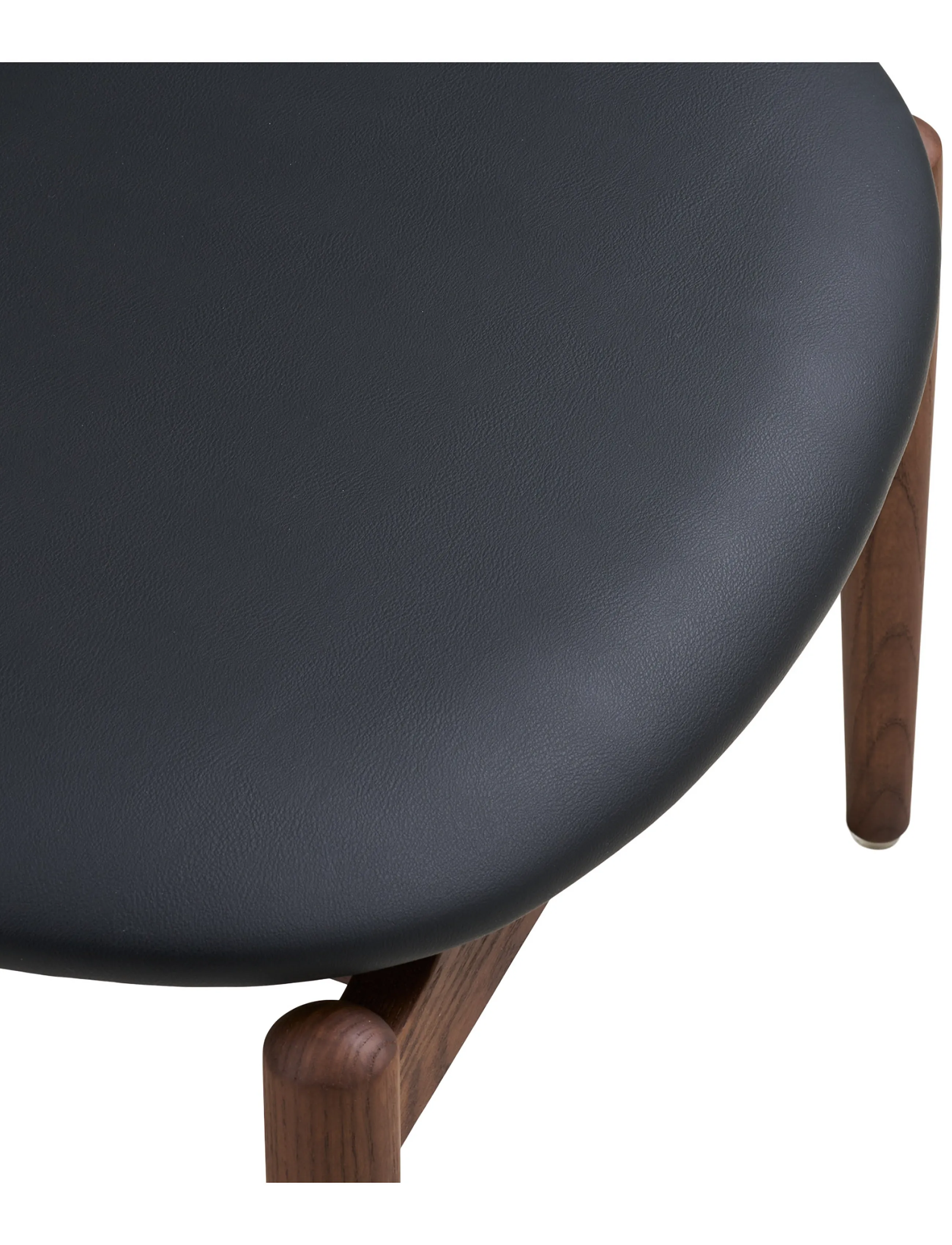 House Nordic - Lova - Footrest, ash wood/PU - taburetter og bænke - dark brown / black - 5