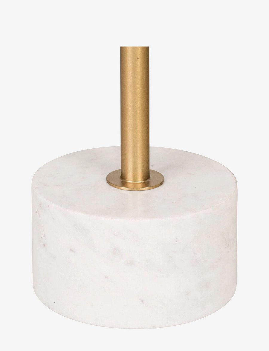 House Nordic - Silja - Side table in brass and marble, Ø51x52 cm - beistelltische & kleine tische - brass / marble - 1