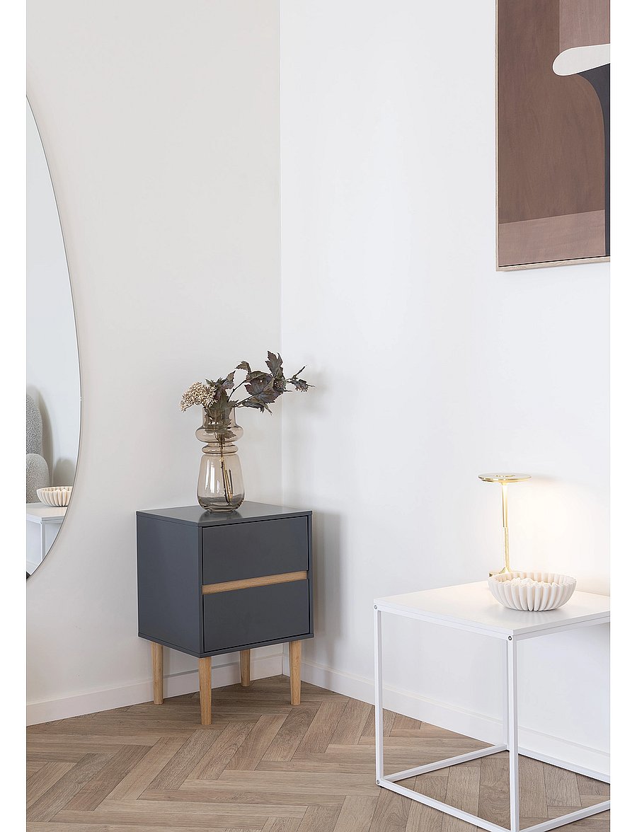 House Nordic - Rasa - Side table, white, white frame 45x45x45 cm - beistelltische & kleine tische - white - 0