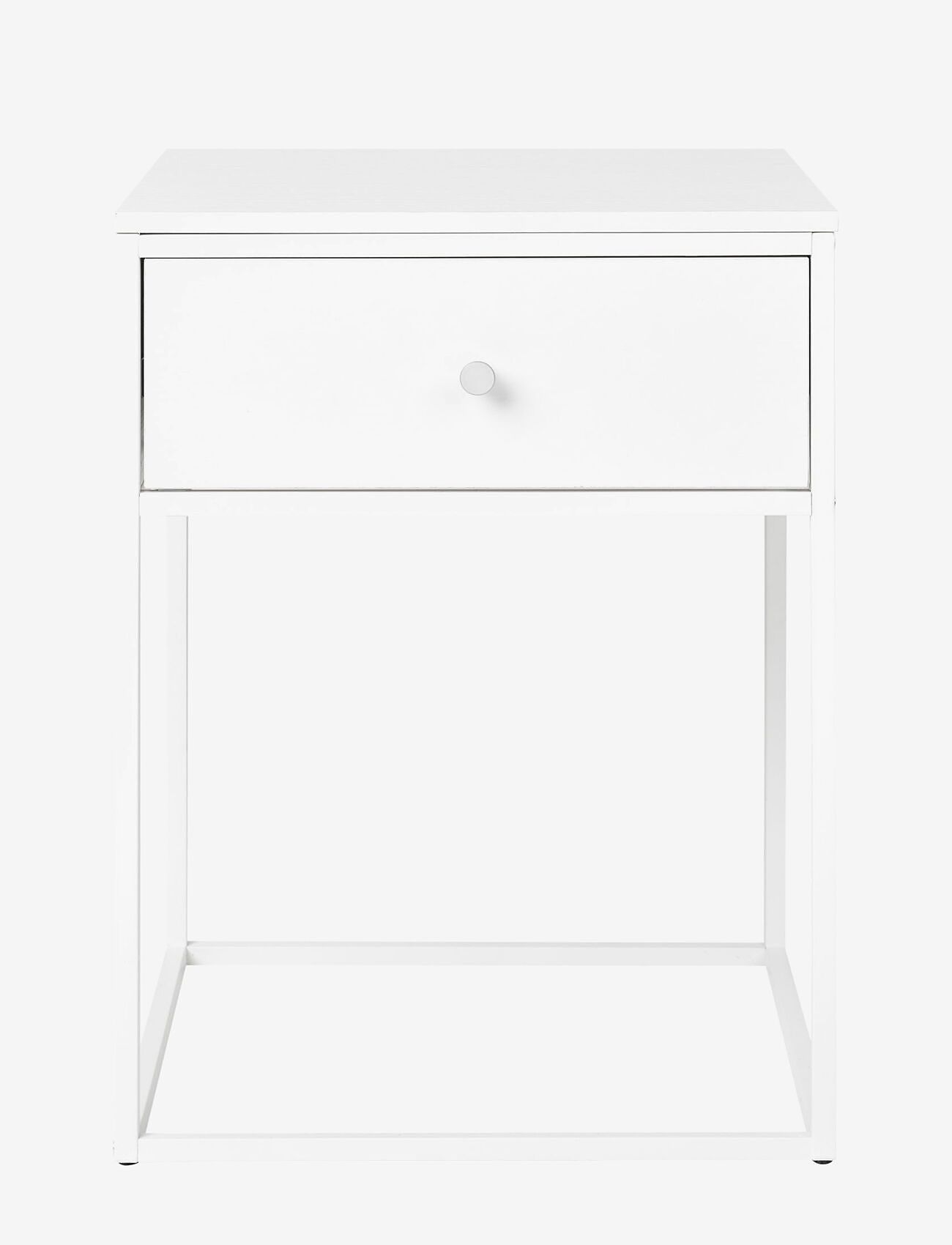 House Nordic - Rasa - Side table, 1 drawer, white, white frame 40x40x55 cm - køb efter pris - white - 0