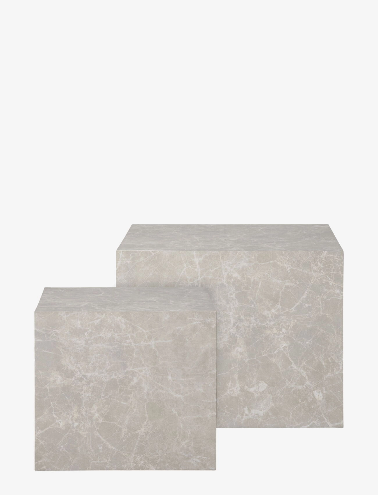 House Nordic - Sia - Coffee Table, marble look, beige, set of 2 - couchtische - marble - 2
