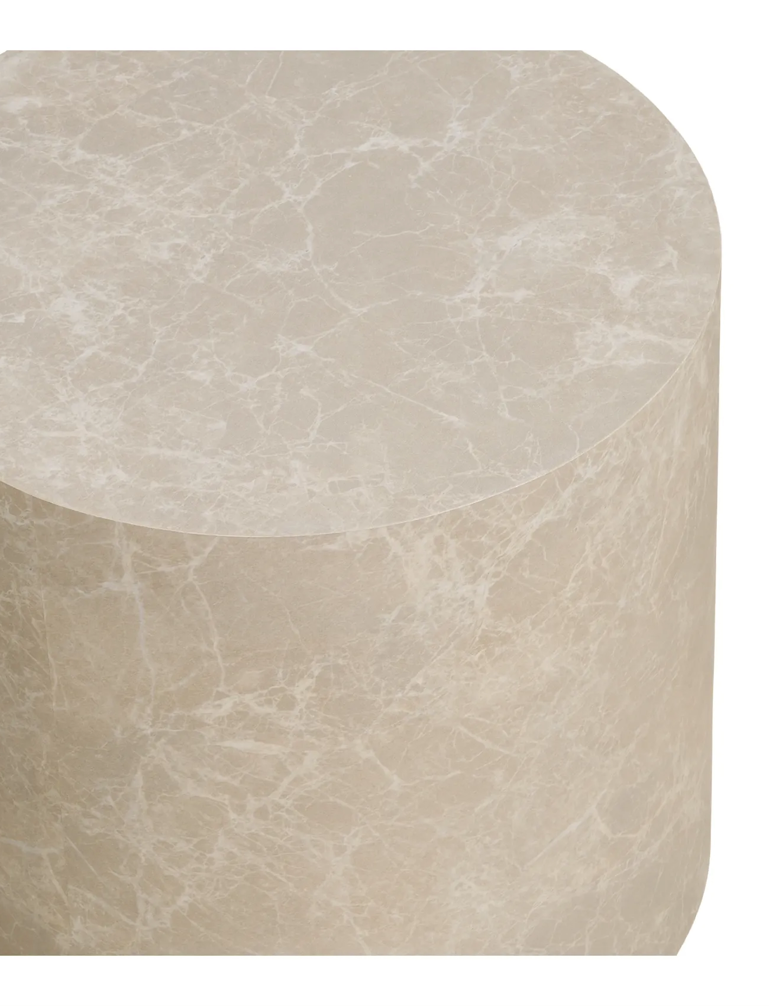 House Nordic - Sia - Coffee table, marble look, round, beige, set of 2 - tables basses - marble - 3
