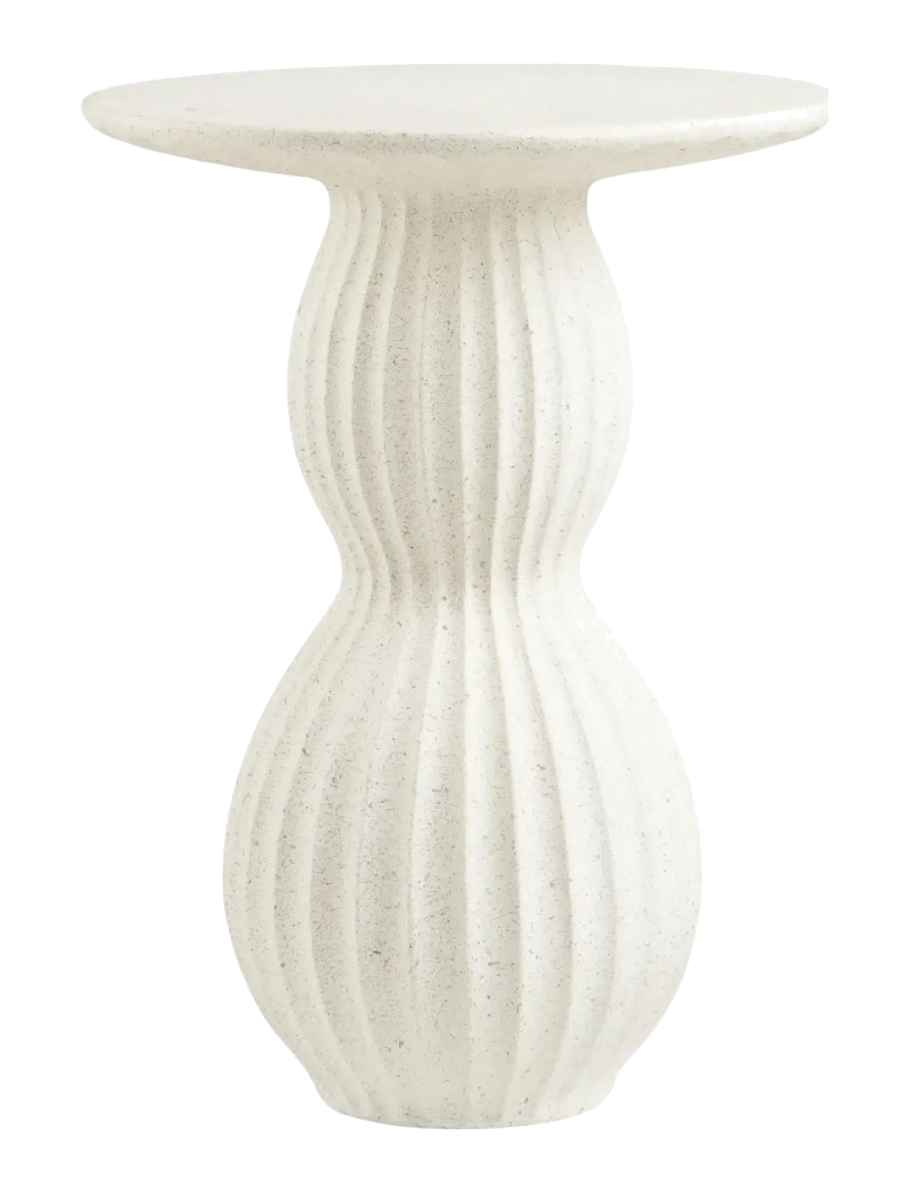 House Nordic Fie - Side table, fiberclay, white, ø40x55 cm - House Nordic - WHITE / cream