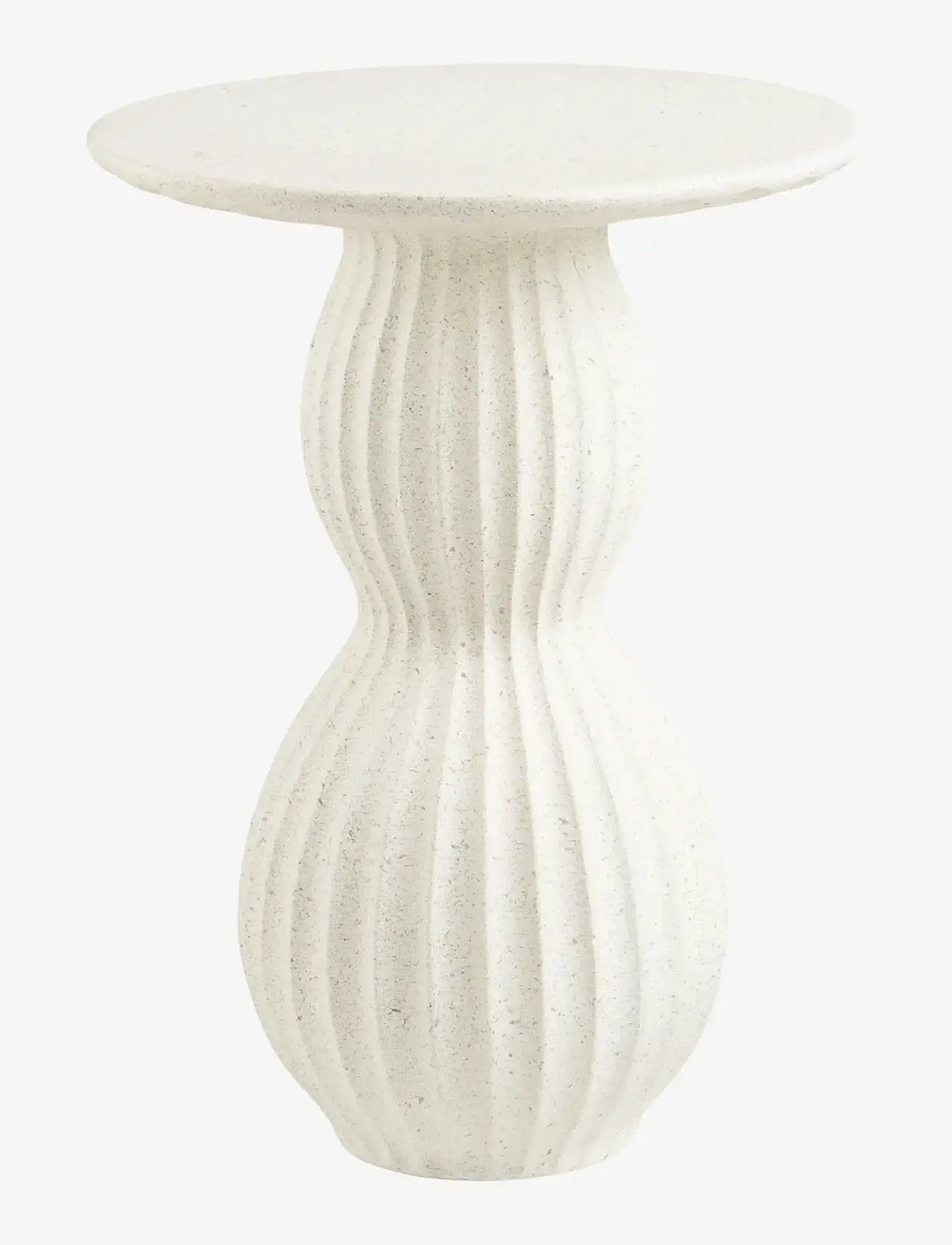 House Nordic - Fie - Side table, fiberclay, white, ø40x55 cm - beistelltische & kleine tische - white - 1