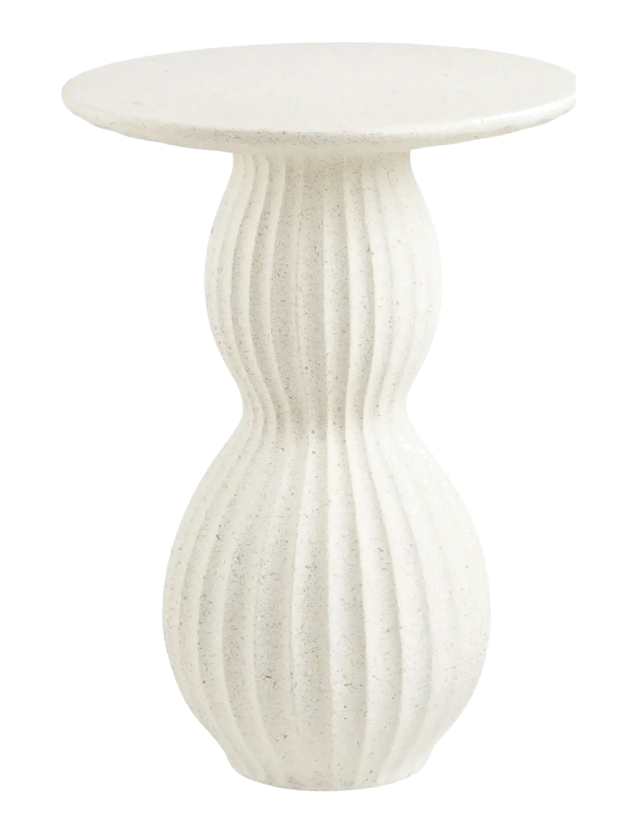 House Nordic - Fie - Side table, fiberclay, white, ø40x55 cm - white - 2