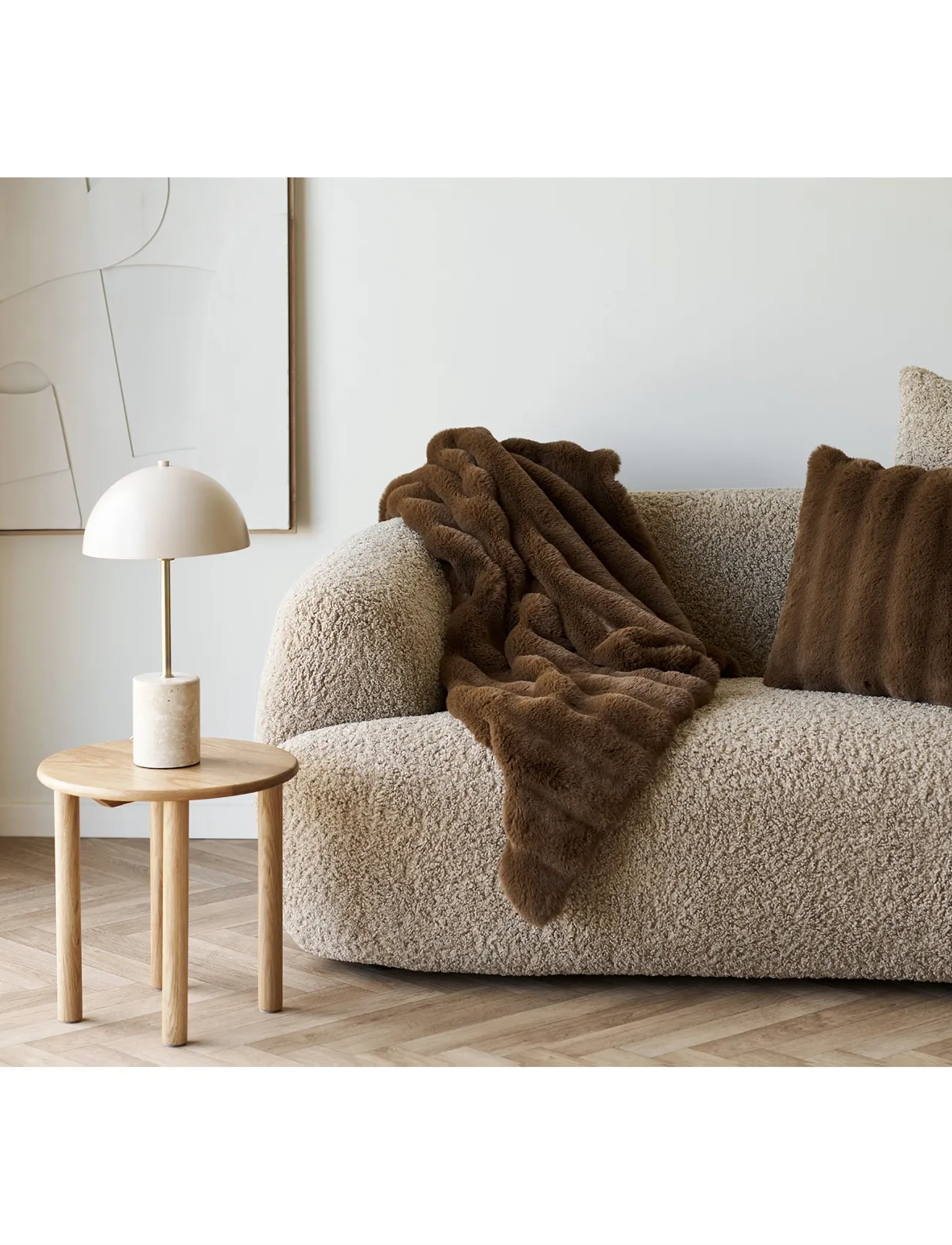 House Nordic - Edda - Side table, oak, natural, ø40X40cm - beistelltische & kleine tische - natural - 3