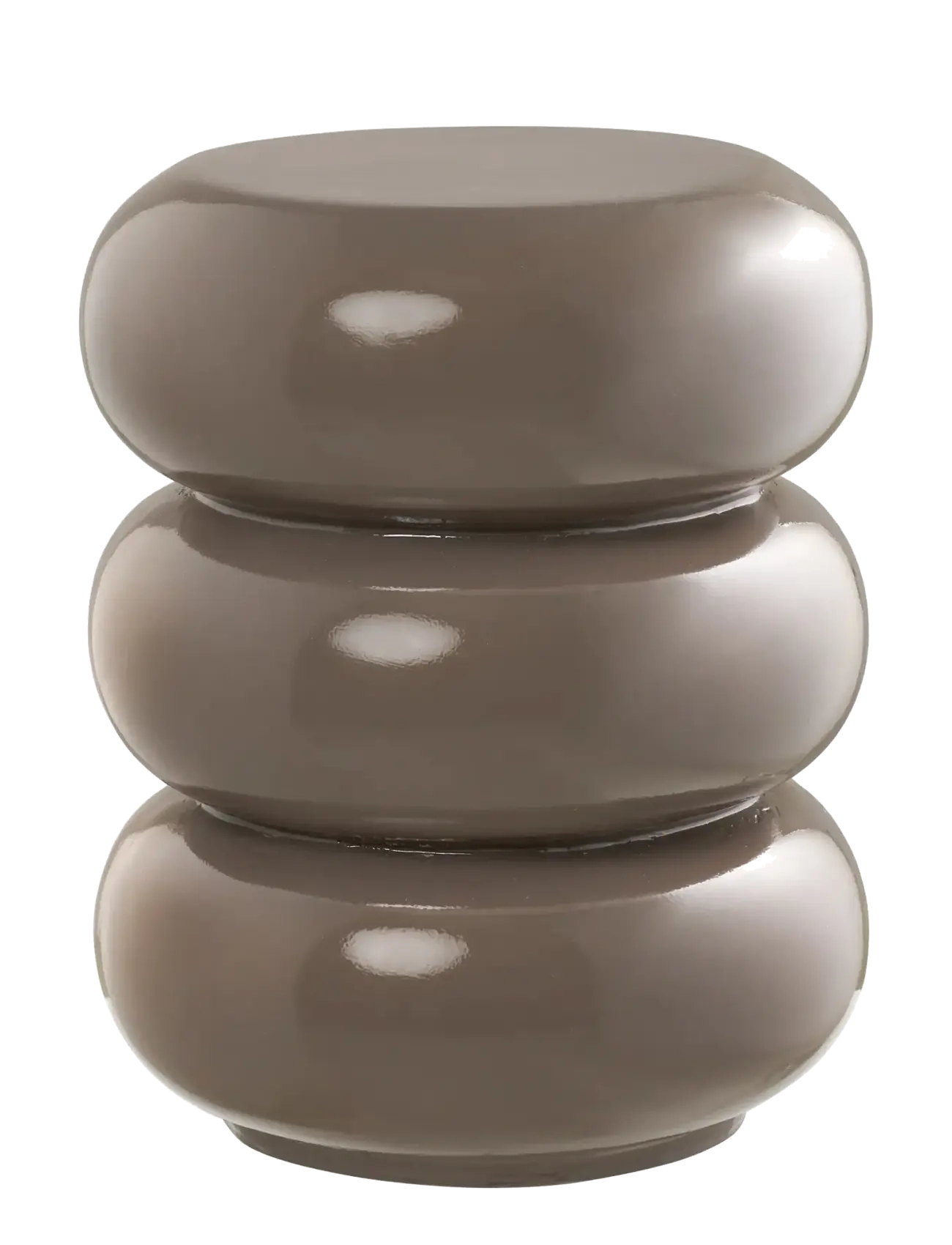 Gro - Side table, fiberglass, brown, ø35,5x44 cm - BROWN