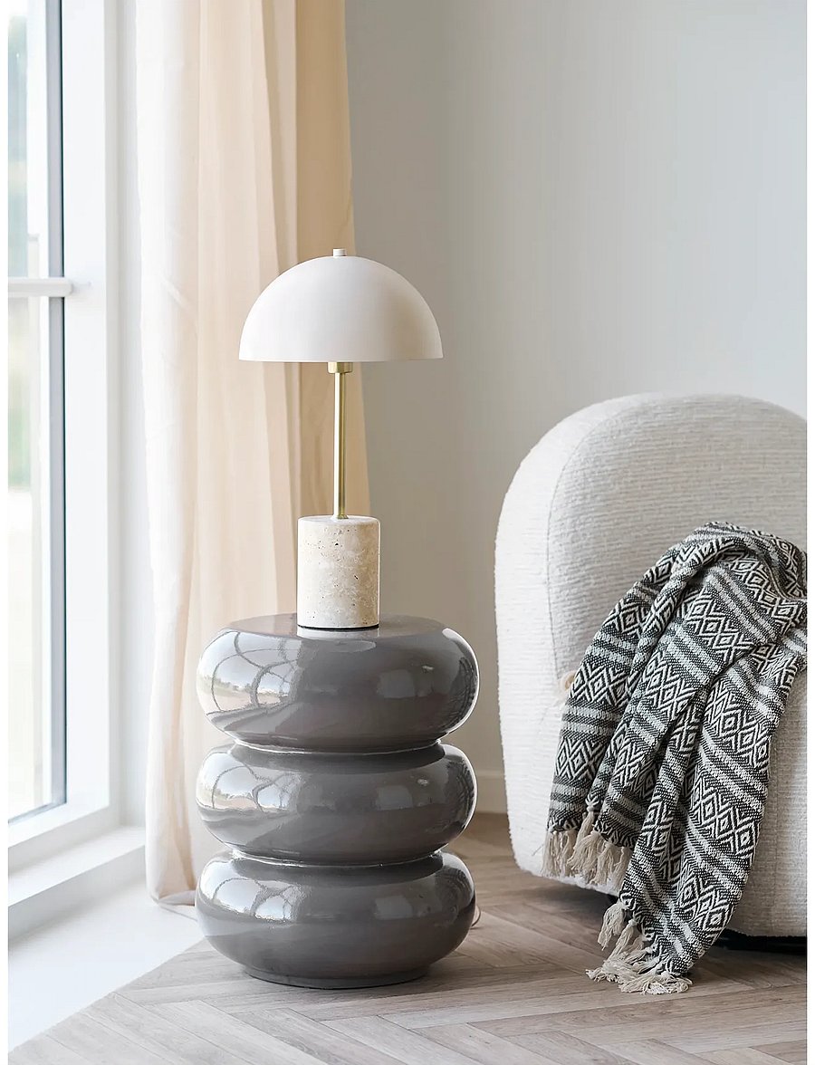 House Nordic - Gro - Side table, fiberglass, brown, ø35,5x44 cm - beistelltische & kleine tische - brown - 0