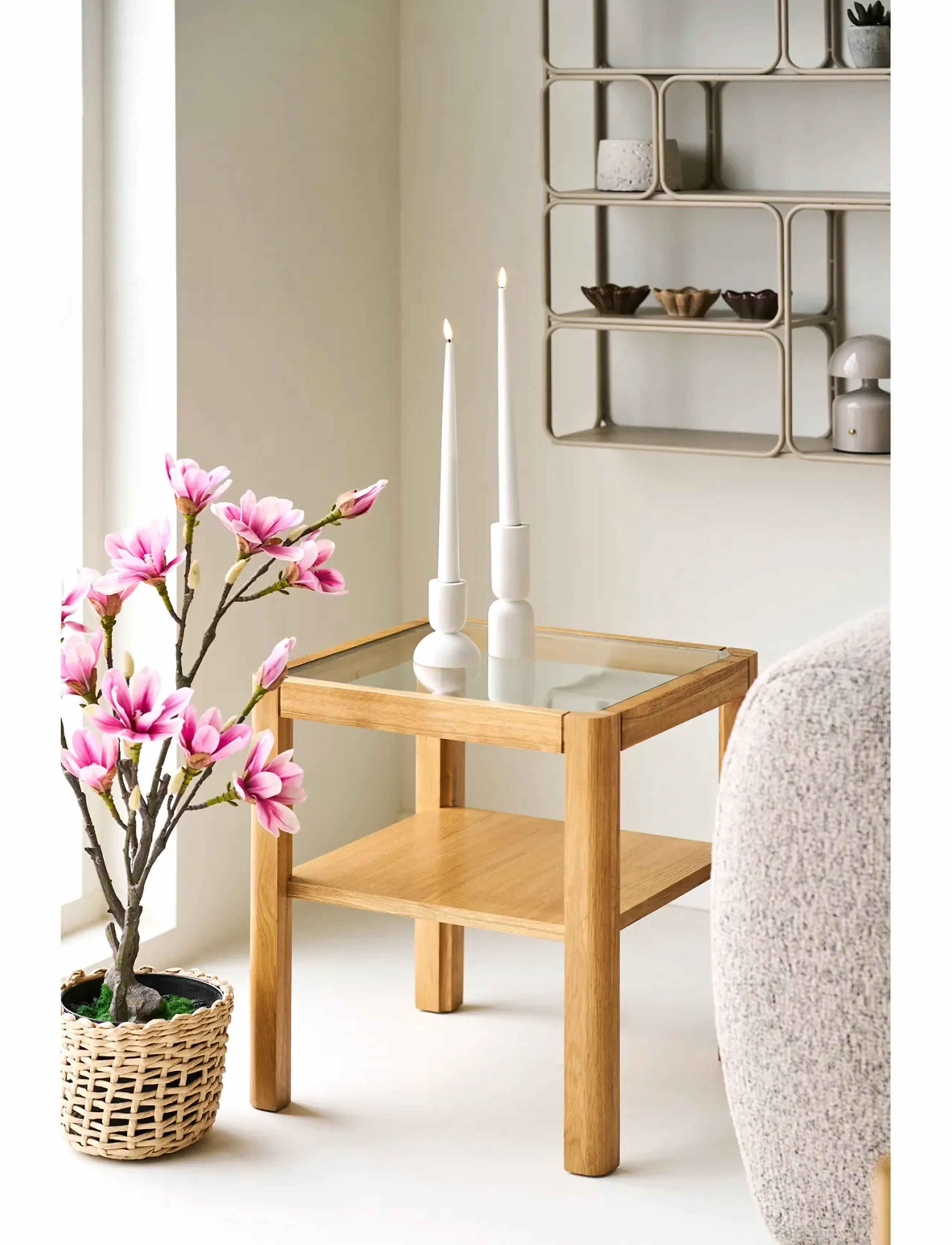 House Nordic Havo, 40X40X45 cm, Tables, Beige - Side Tables & Small Homeware