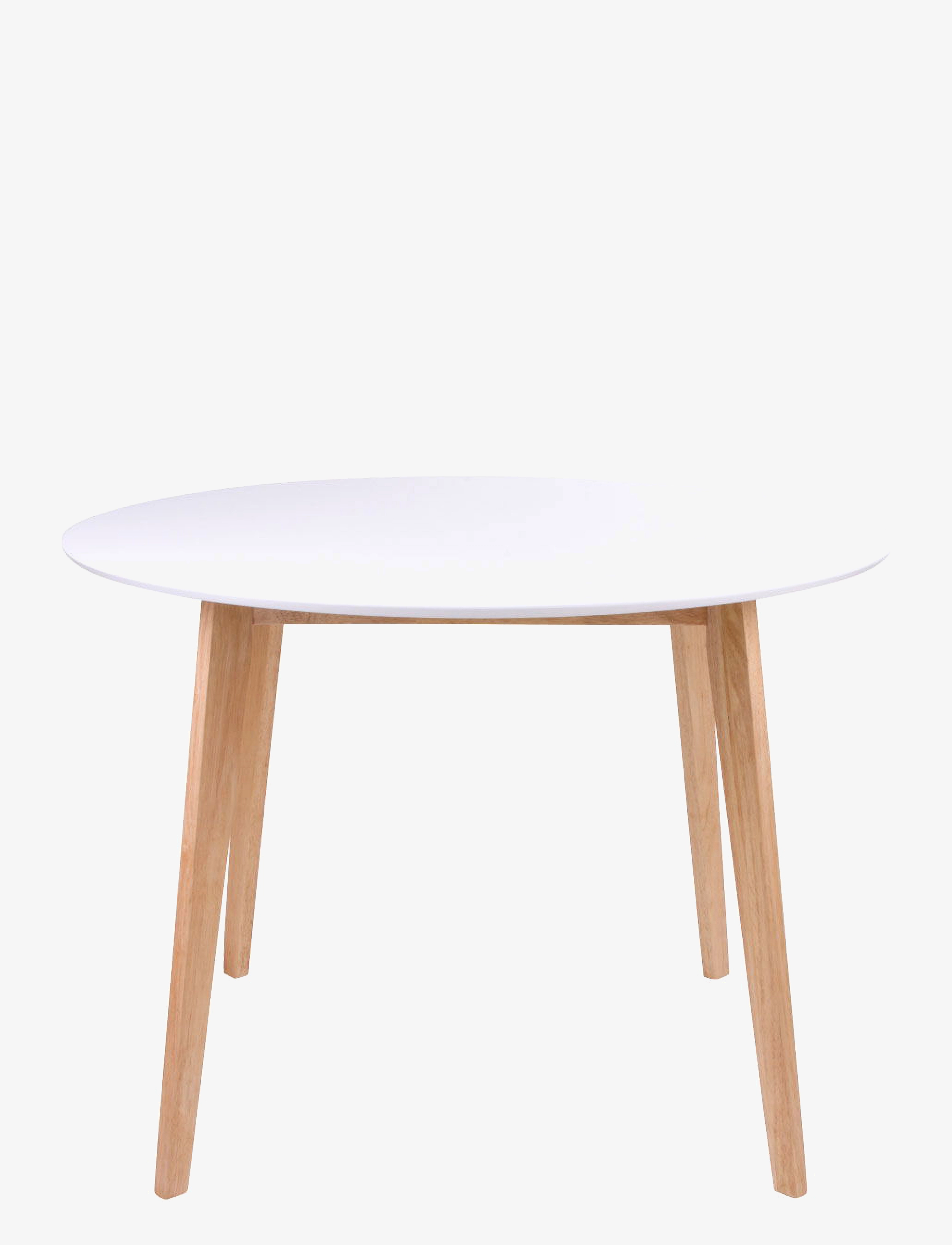 House Nordic - Rune - Dining table, white and natural ø105x75 cm - spiseborde - white - 2