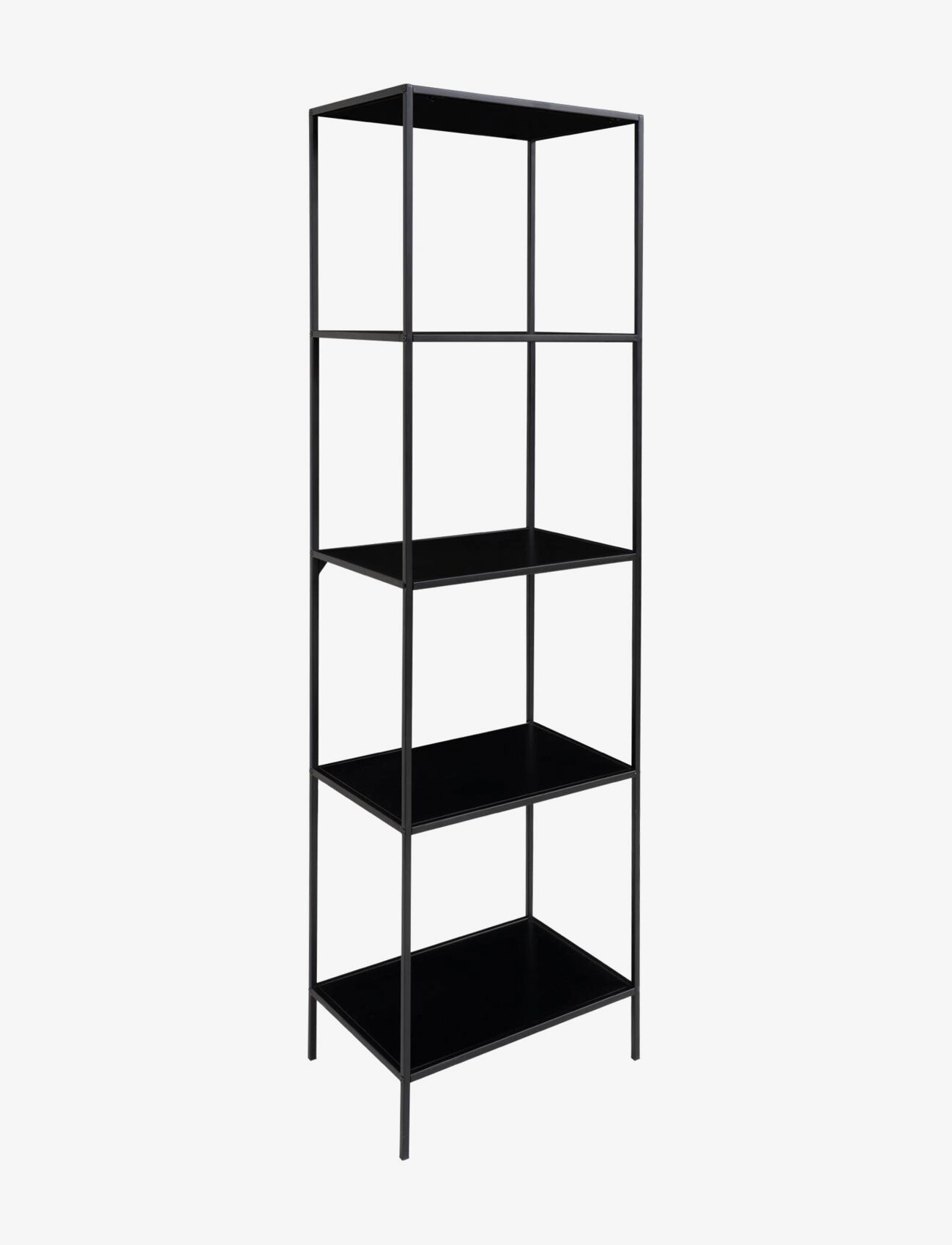 House Nordic - Rasa - Shelf, 5 shelves, black, black frame 51x36x170 cm - opbevaring til badeværelse - black - 2