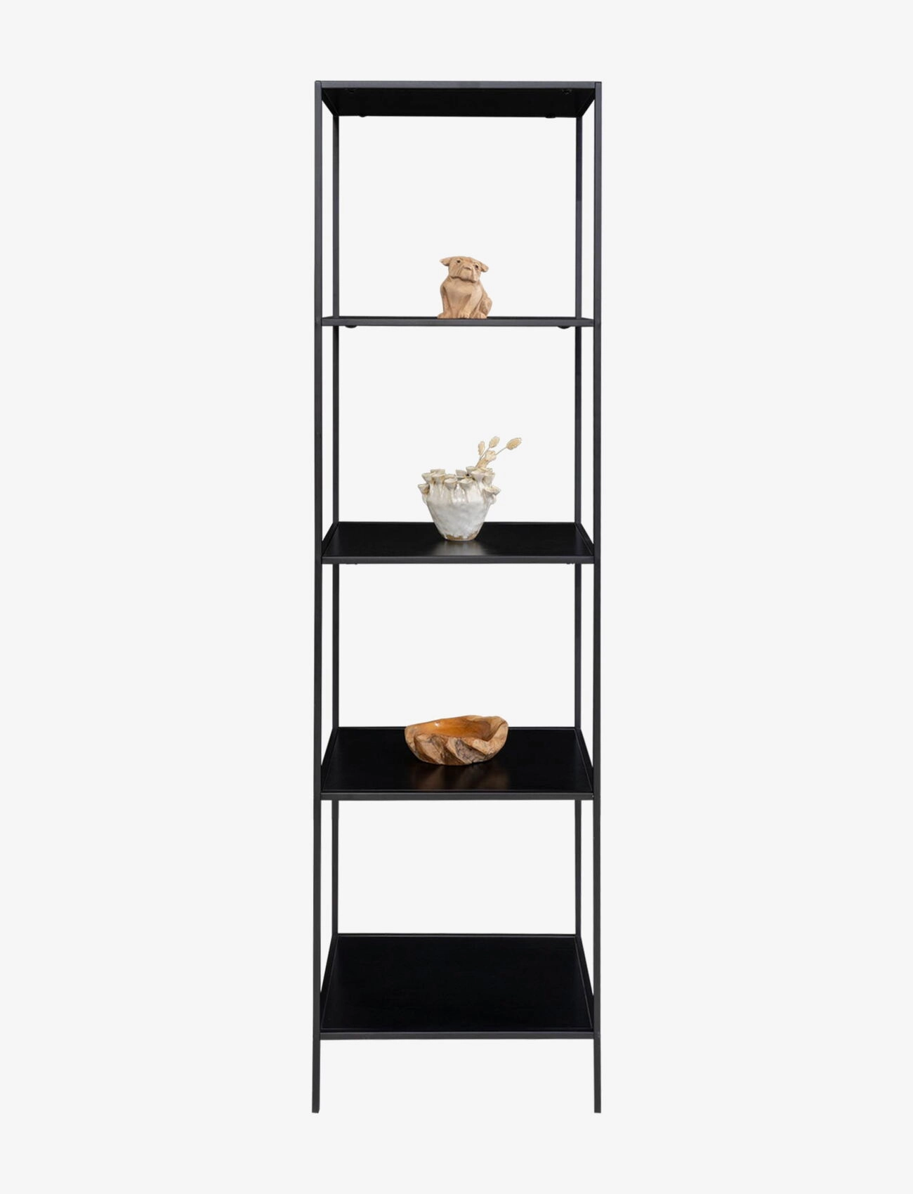 House Nordic - Rasa - Shelf, 5 shelves, black, black frame 51x36x170 cm - opbevaring til badeværelse - black - 3